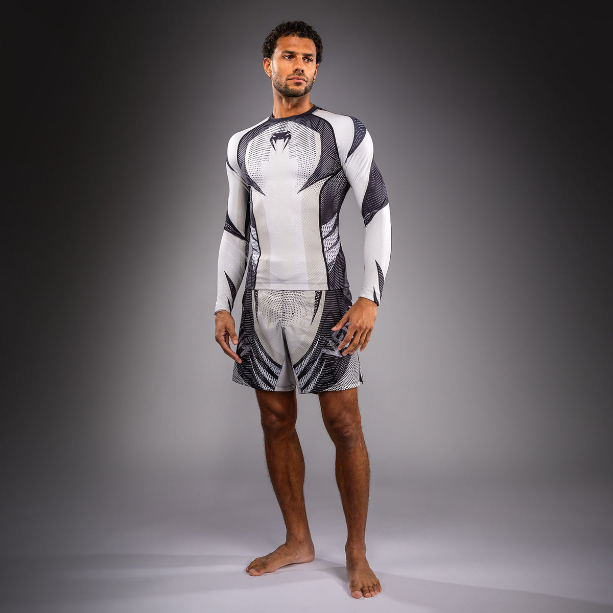 Rashguard à Manches Longues Venum Galactic 3.0 - Blanc Cassé/Noir - product-type_T-Shirts de Compression