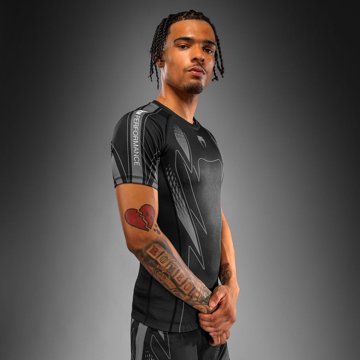 Rashguard à manches courtes Venum Amazonia Reborn - Noir/Gris - product-type_T-Shirts de Compression