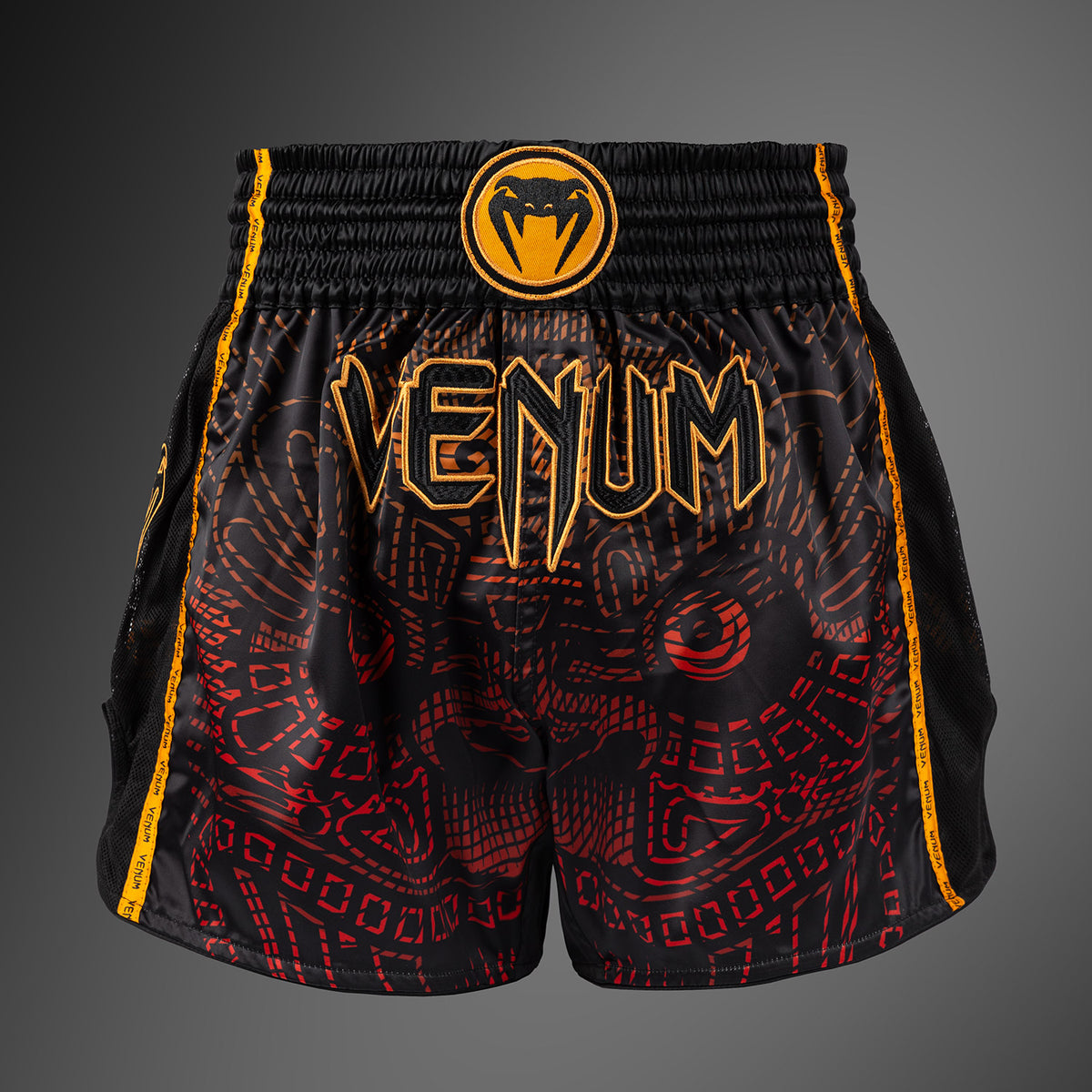 Short de Muay Thaï Venum Quetzal Fury - Noir/Rouge Fury/Mandarine - product-type_Shorts de Muay Thai
