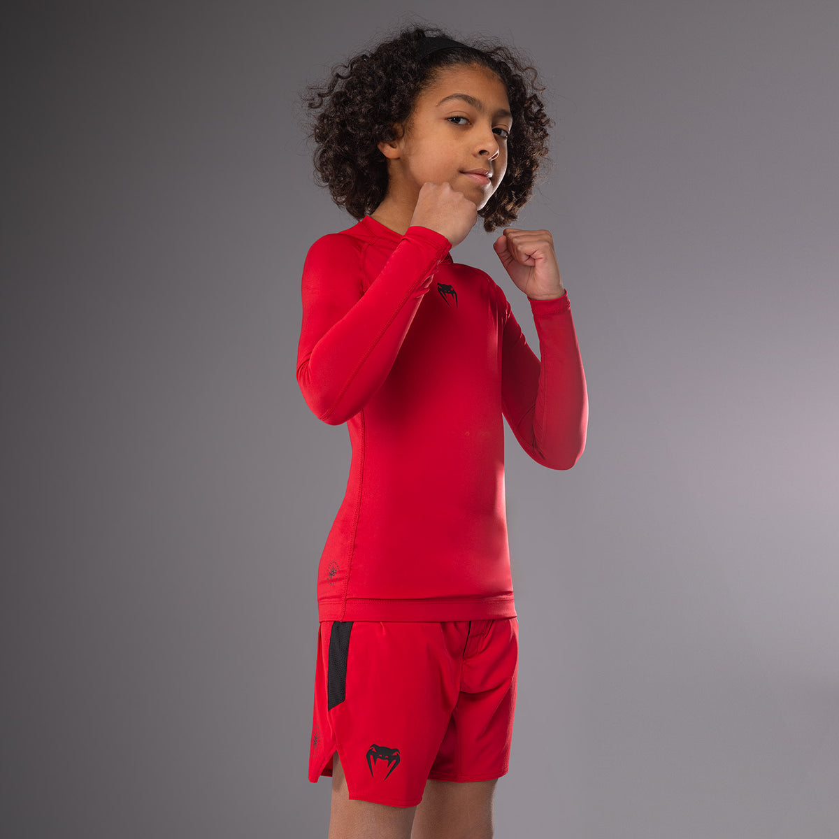 Rashguards Manches Longues pour Enfants Venum Contender - Rouge Cerise - product-type_T-Shirts de Compression