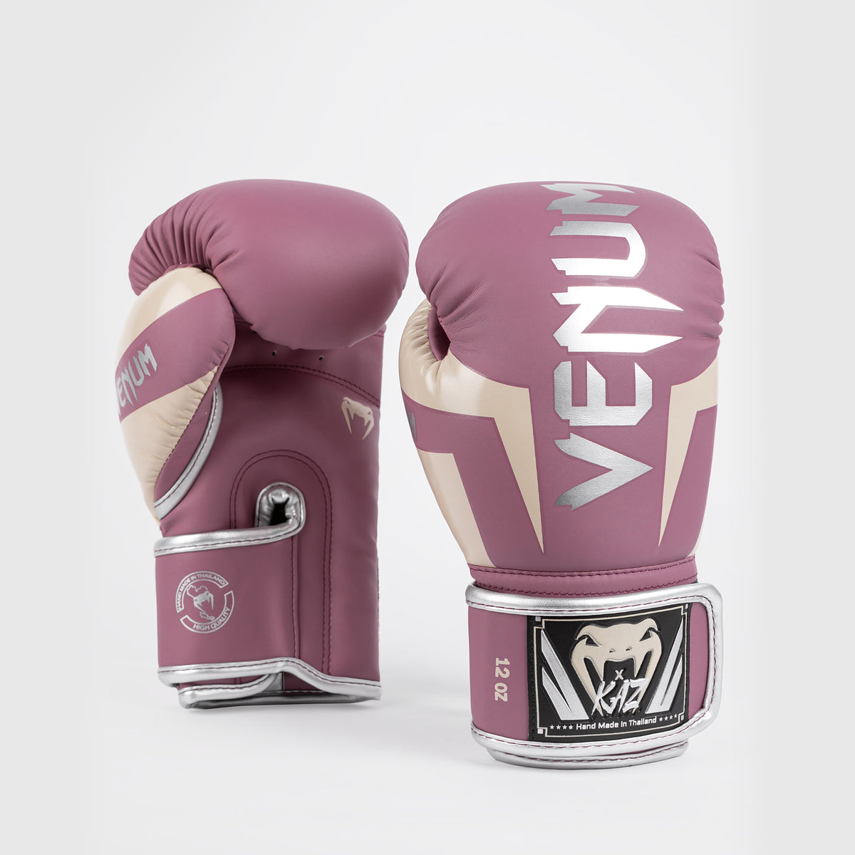 Gants de boxe Venum x Kaz – Orchidée Fanée/Argent - product-type_Gants de boxe