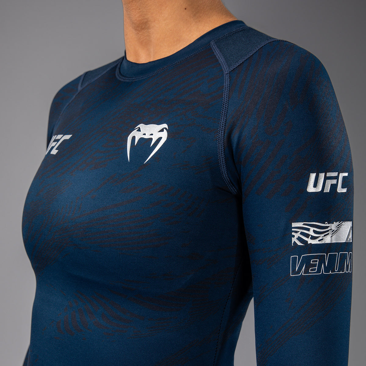 Rashguard Performance à Manches Longues pour Femmes UFC Fusion by Venum Fight Week - Bleu Océanique - product-type_T-Shirts de Compression