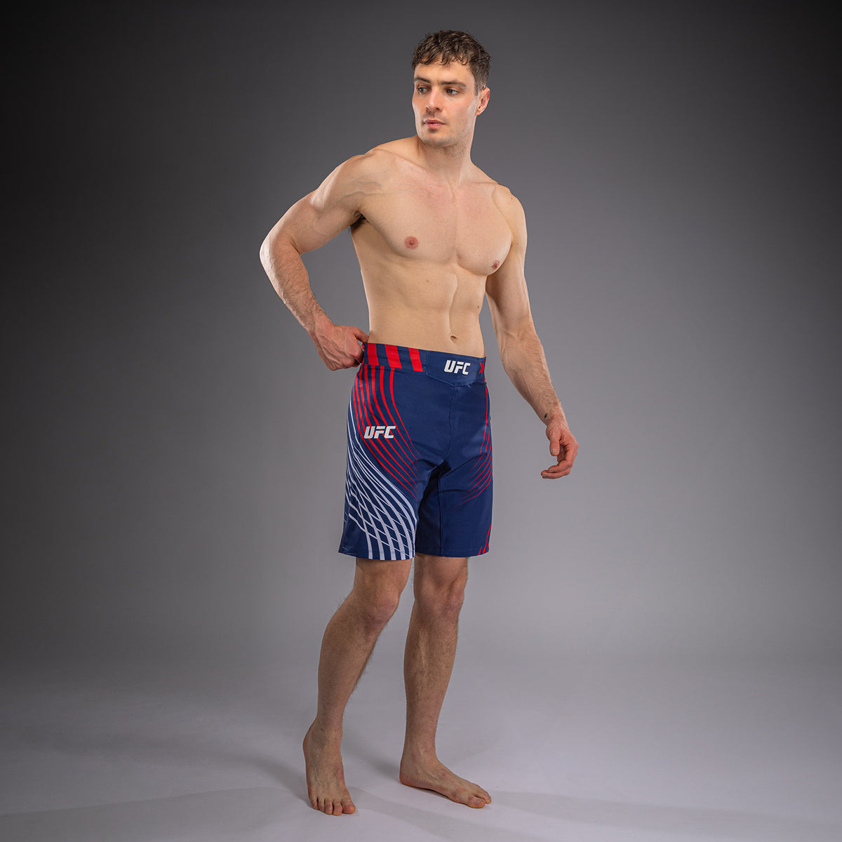 UFC Freedom 250 by Venum Authentic Fight Night Short de combat Personnalisé coupe longue pour homme - Bleu - product-type_Shorts de MMA