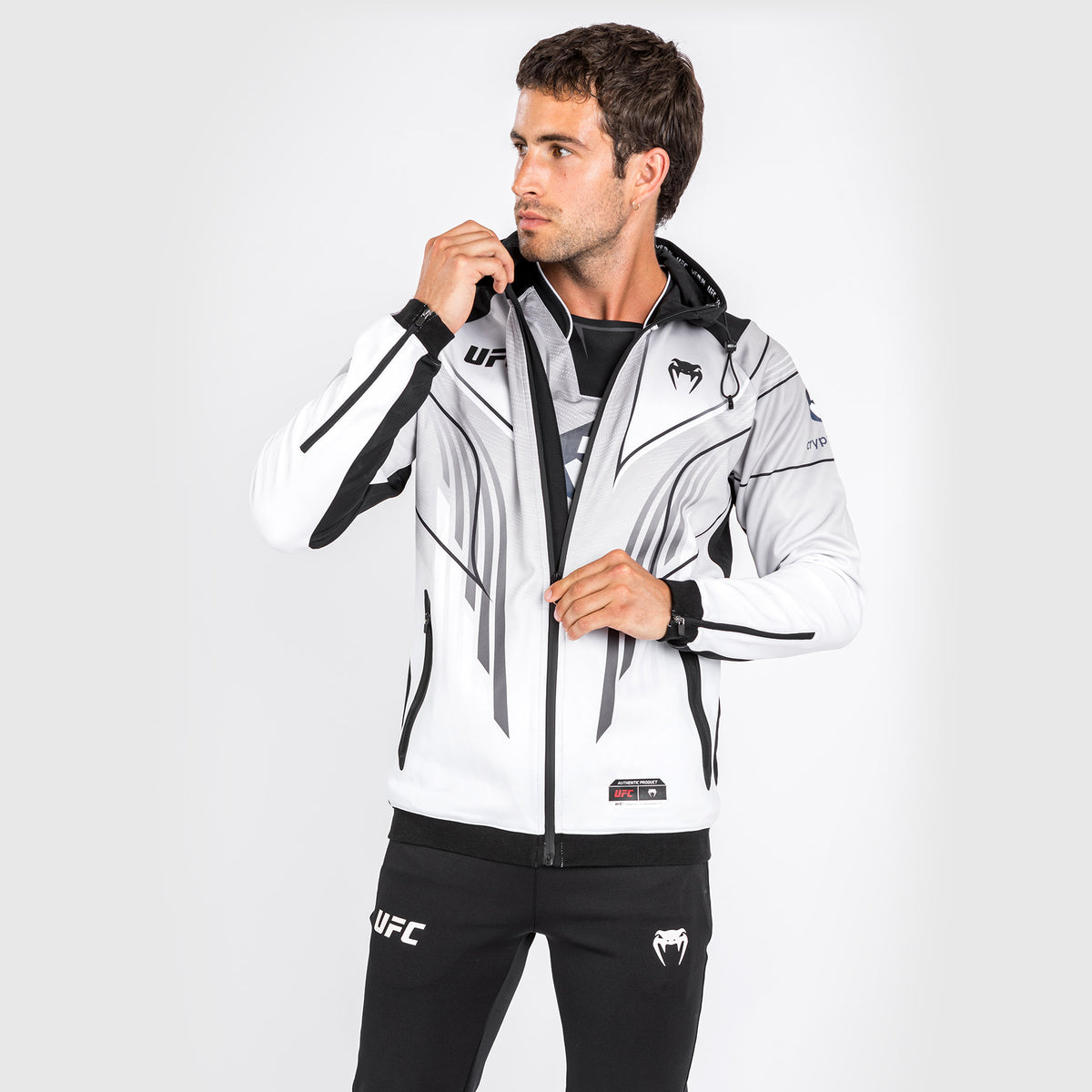 Sweat à capuche Walkout UFC Venum Authentic Fight Night 2.0 pour homme - Blanc - product-type_Vestes