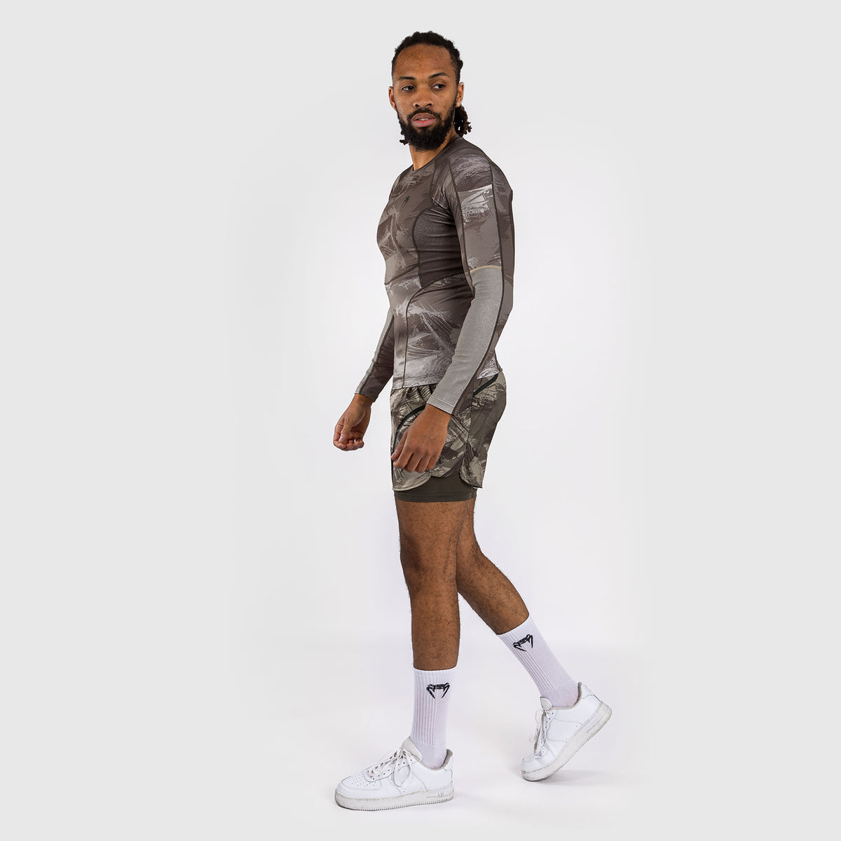 Venum Electron 3.0 Rashguard à manches longues - Sable - product-type_T-Shirts de Compression