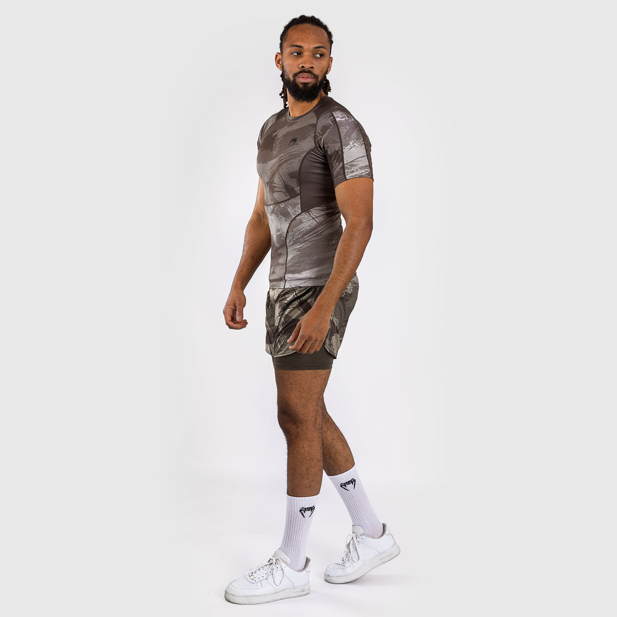 Rashguard à manches courtes Venum Electron 3.0 - Sable - product-type_T-Shirts de Compression