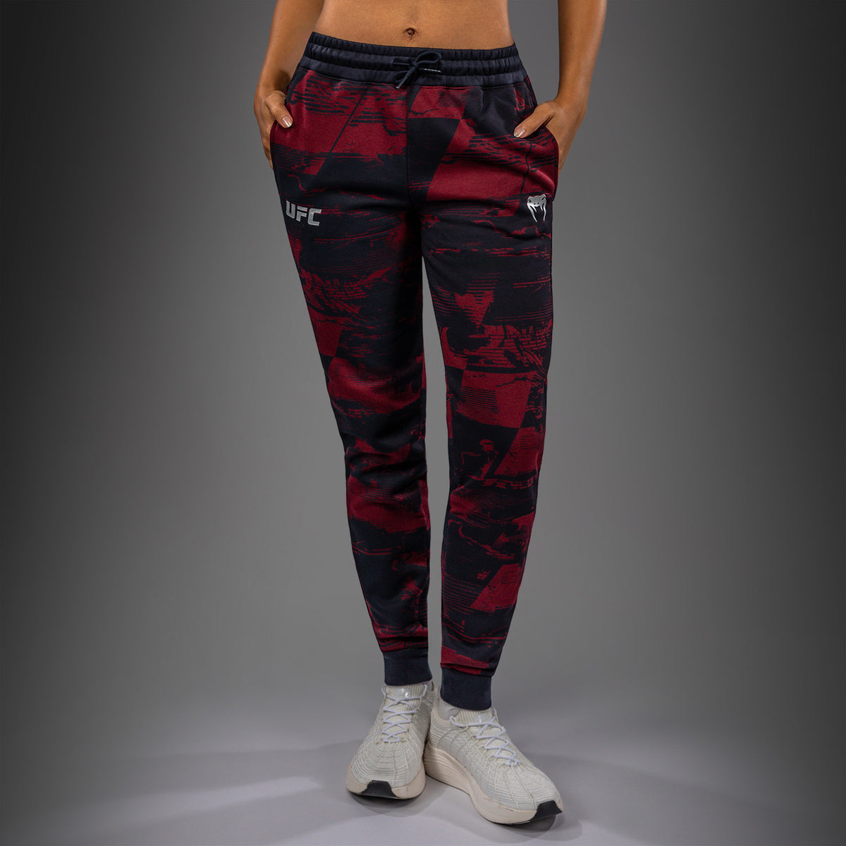 Pantalon Femme UFC Zenith by Venum Authentic Fight Week - Bleu marine/Bordeaux/Argent - product-type_Pantalons de jogging