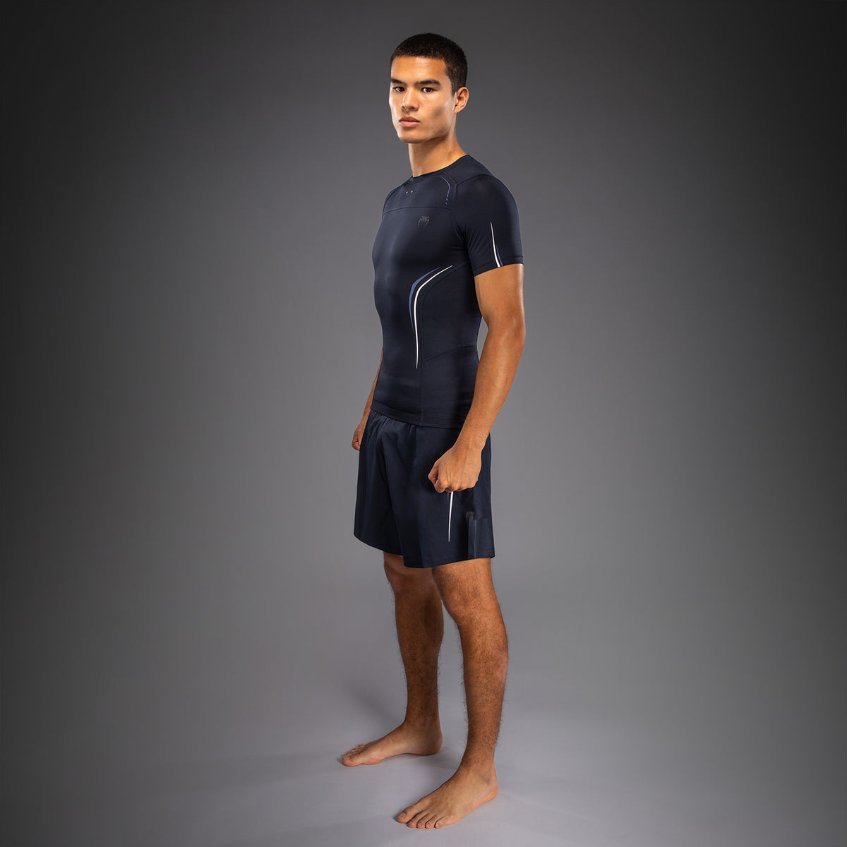 Rashguard à Manches Courtes Venum G-Core - Bleu Marine/Blanc - product-type_T-Shirts de Compression