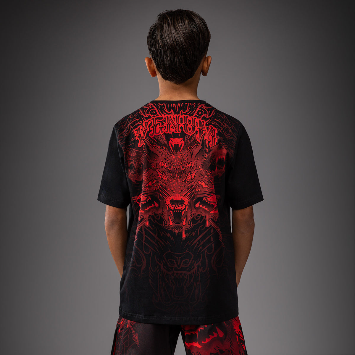 T-shirt Pour Enfants Venum Wolf Atak – Noir/Rouge - product-type_T-Shirts