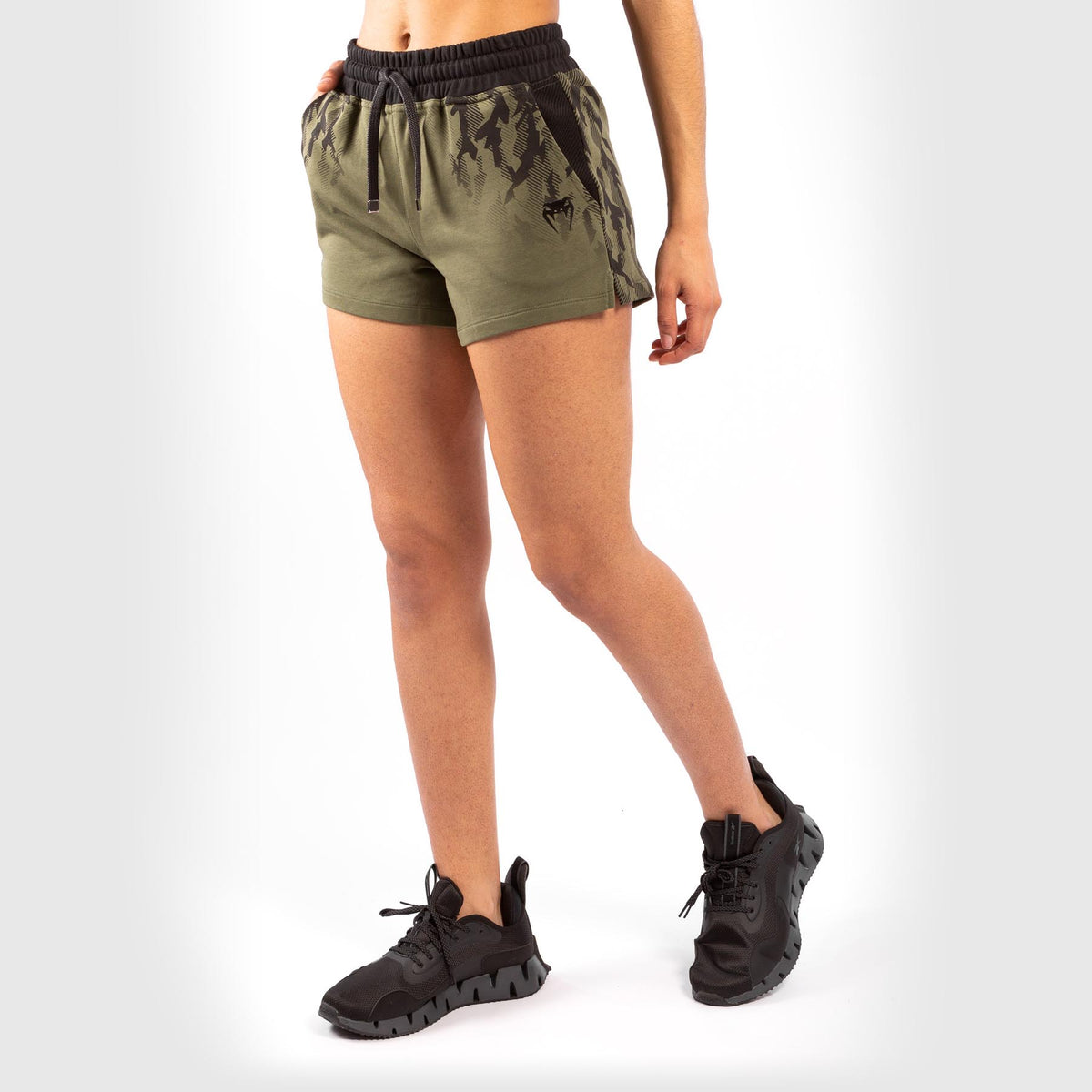 Short de Sport en Coton Femme UFC Venum Authentic Fight Week - Kaki - product-type_Shorts en Coton