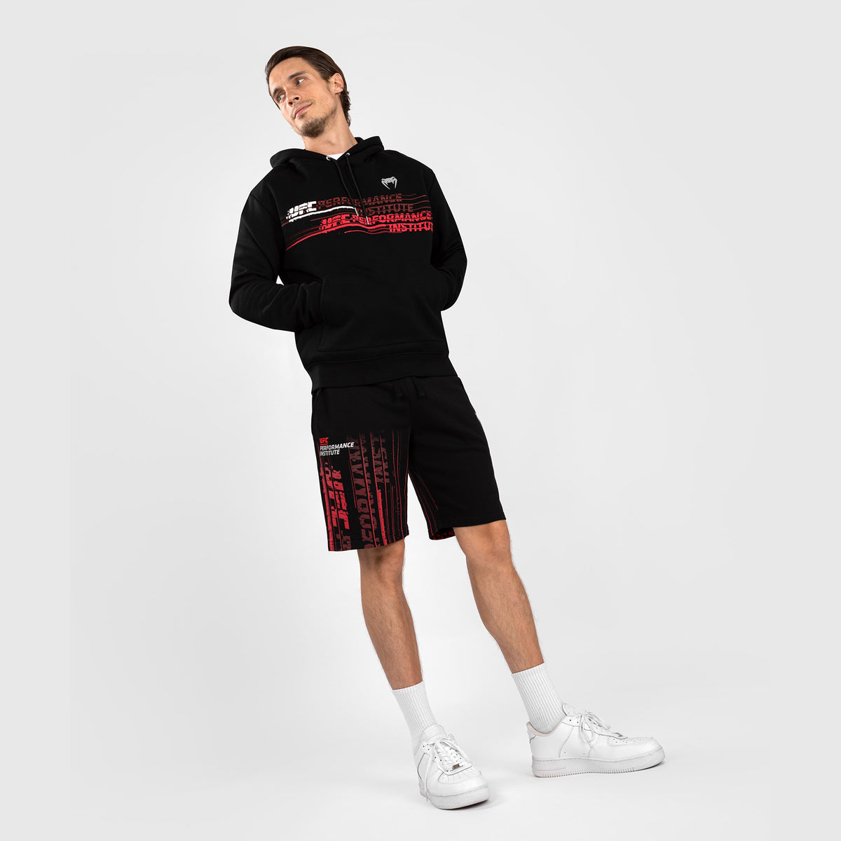 Sweatshirt à Capuche pour Hommes UFC Venum Performance Institute 2.0 - Noir/Rouge - product-type_Sweatshirts