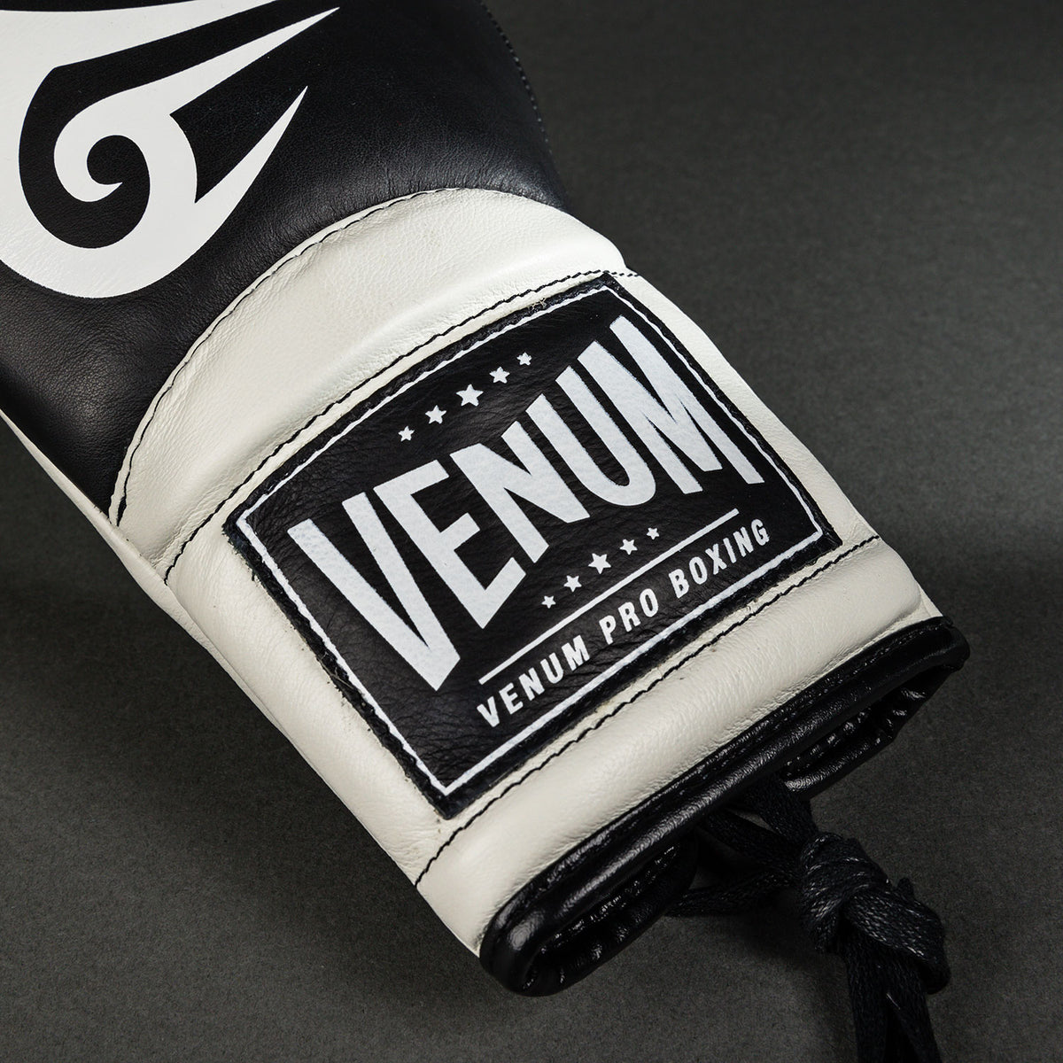 Gants de Boxe Pro Venum Giant 2.0 Mike Tyson avec Lacets - Noir Profond/Blanc Optique - product-type_Gants de boxe