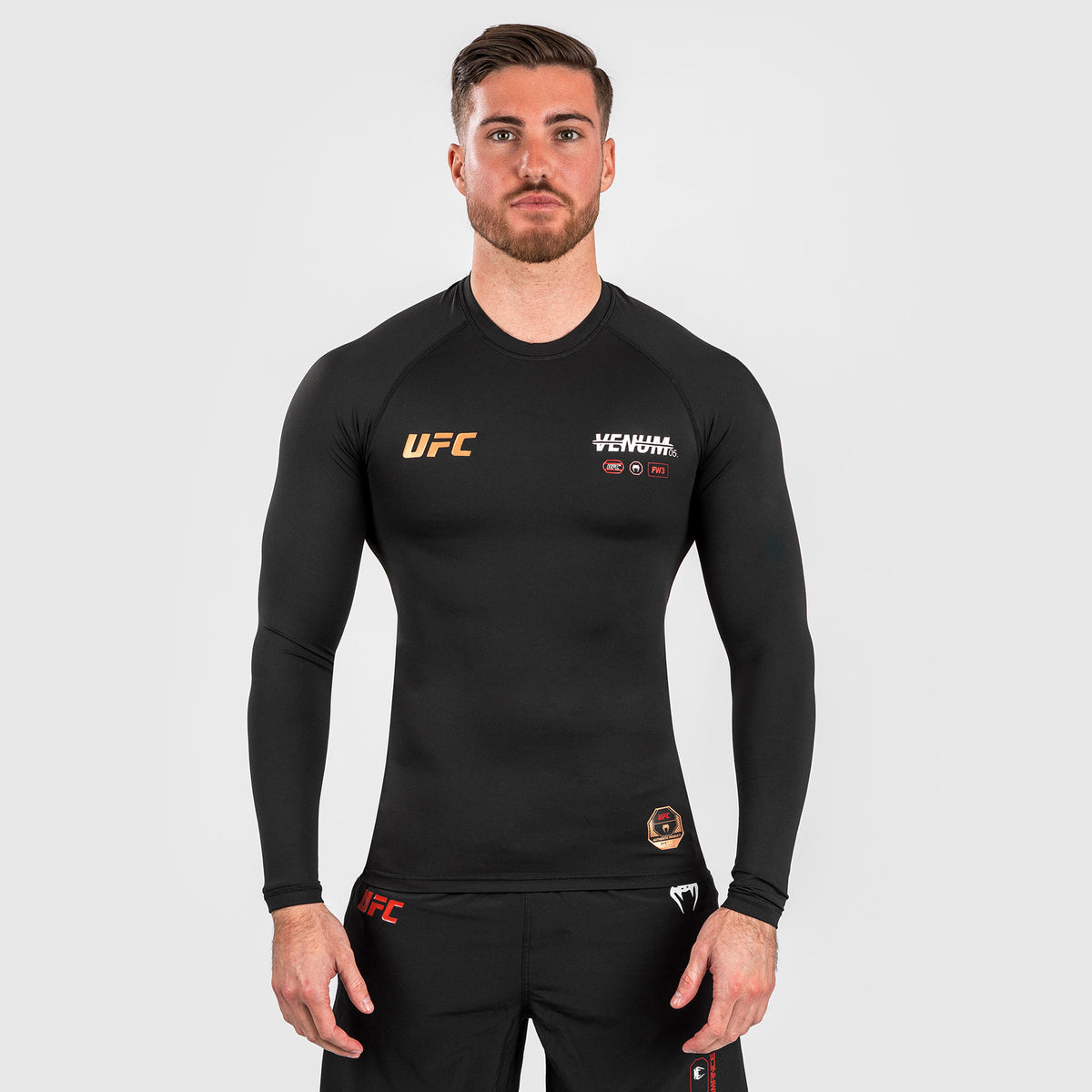 Rashguard Performance à manches longues pour Hommes UFC Adrenaline by Venum Fight Week - Noir - product-type_T-Shirts de Compression