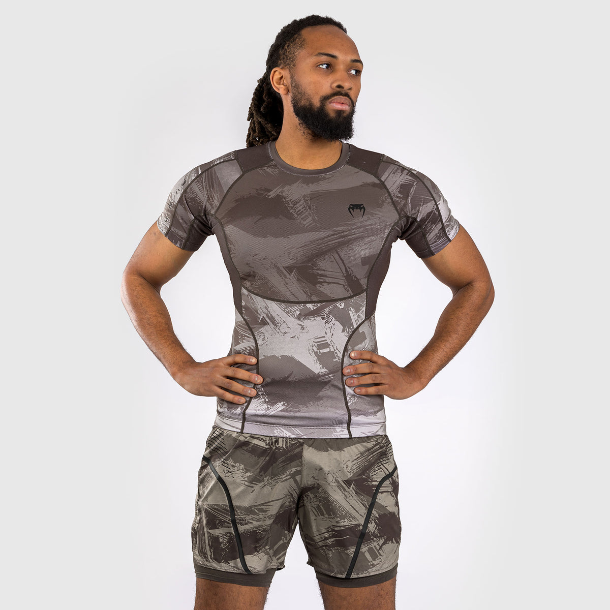 Rashguard à manches courtes Venum Electron 3.0 - Sable - product-type_T-Shirts de Compression