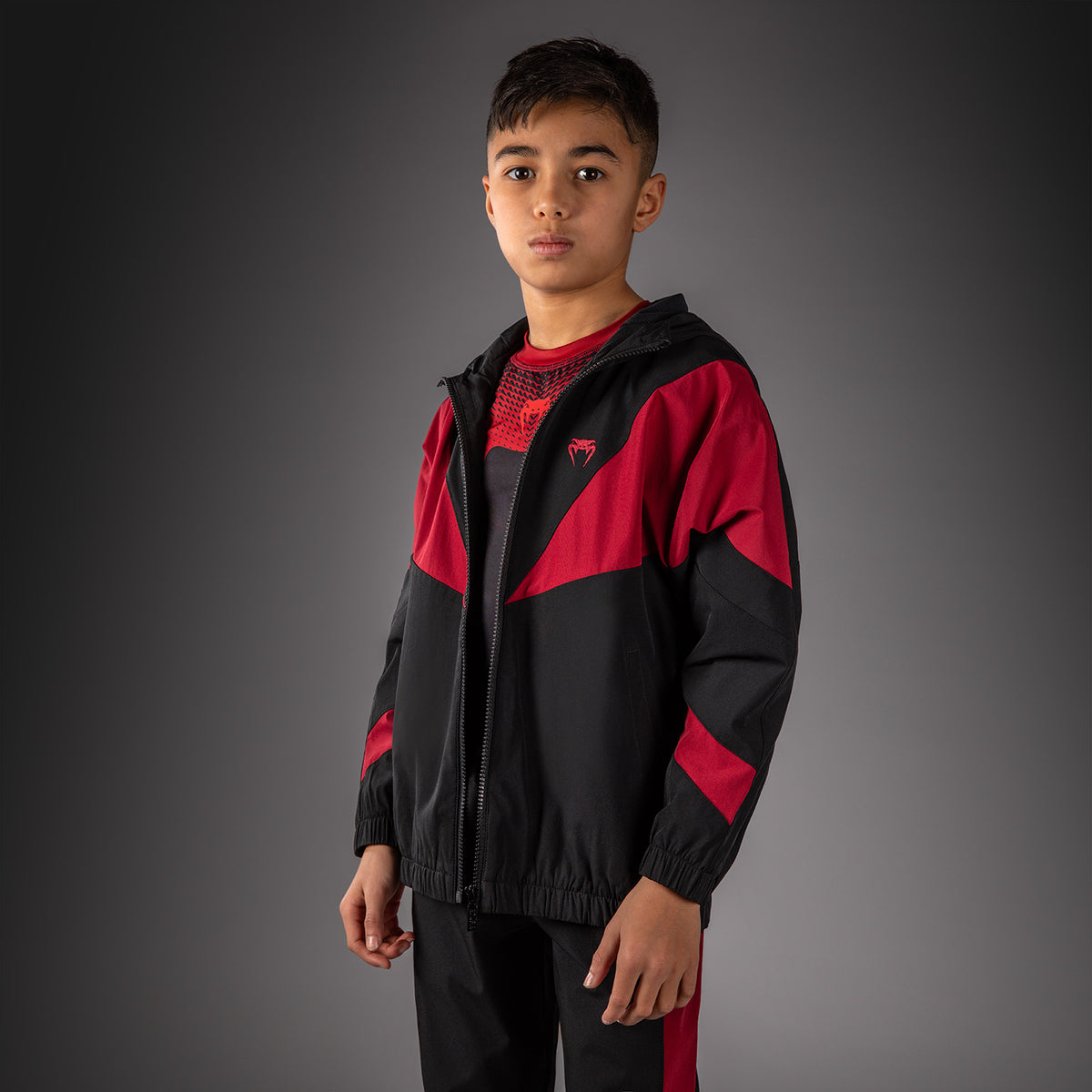 Veste de Survêtement Pour Enfant Venum Vectra - Noir/Rouge - product-type_Vestes