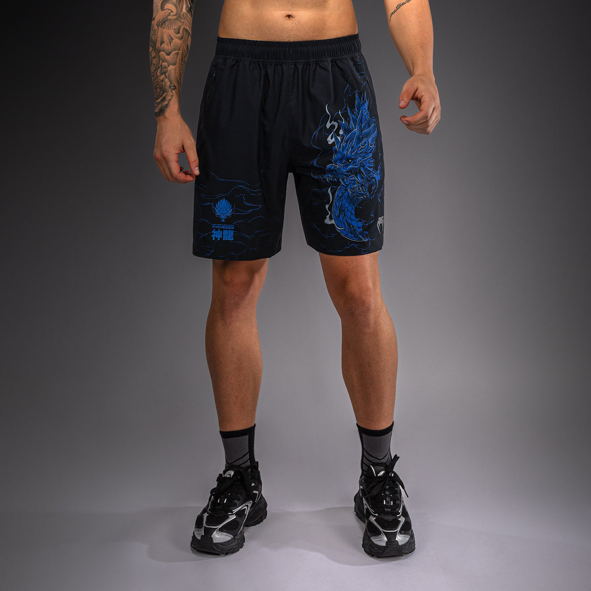 Short d’Entraînement Venum Thunder Dragon – Noir/Bleu Royal - product-type_Shorts de training