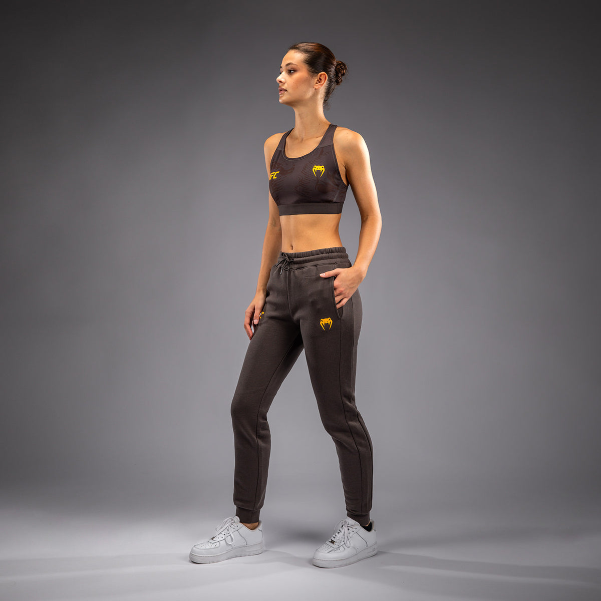 Pantalon en Coton pour Femmes UFC Fusion by Venum Fight Week - Marron Terrestre - product-type_Pantalons de jogging