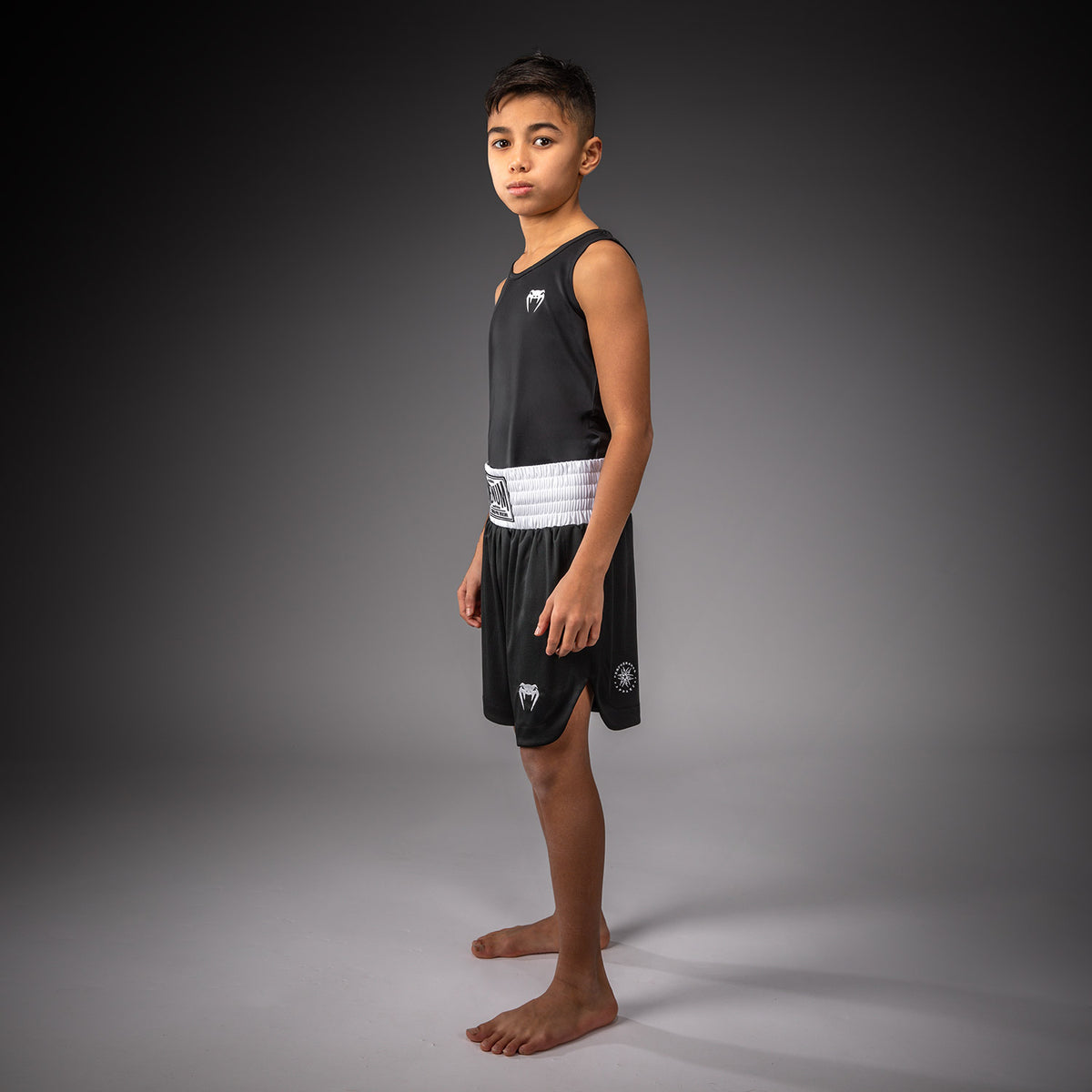 Short de Boxe Venum Classic Pour Enfants – Noir/Blanc - product-type_Shorts de boxe