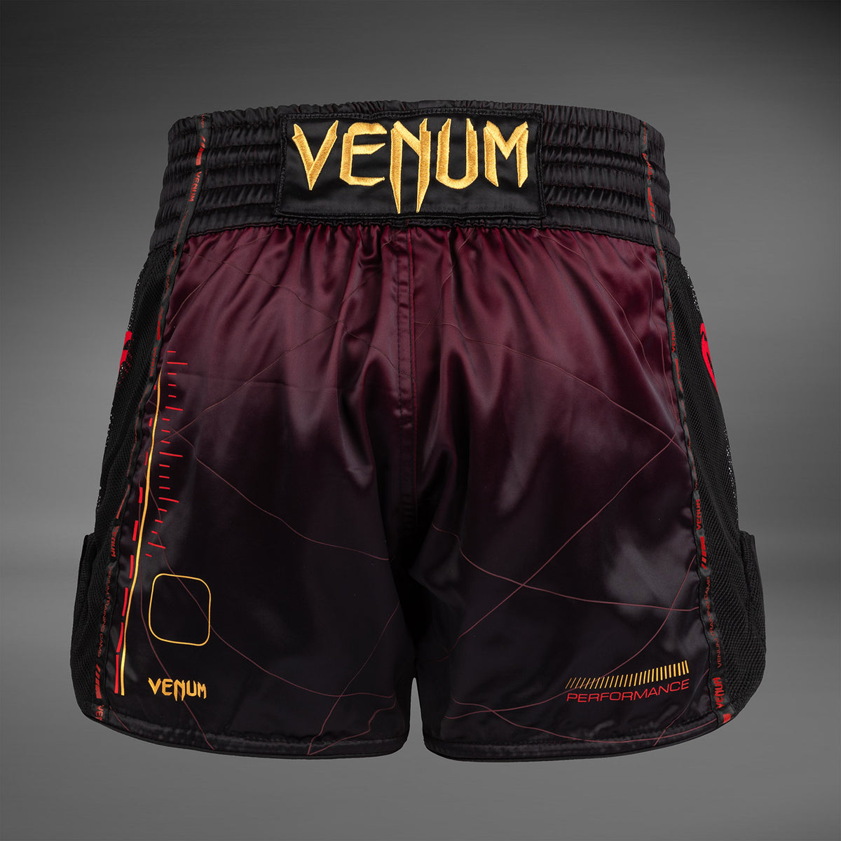 Short de Muay Thai Venum Tactical XT- Noir/Bordeaux/Or - product-type_Shorts de Muay Thai