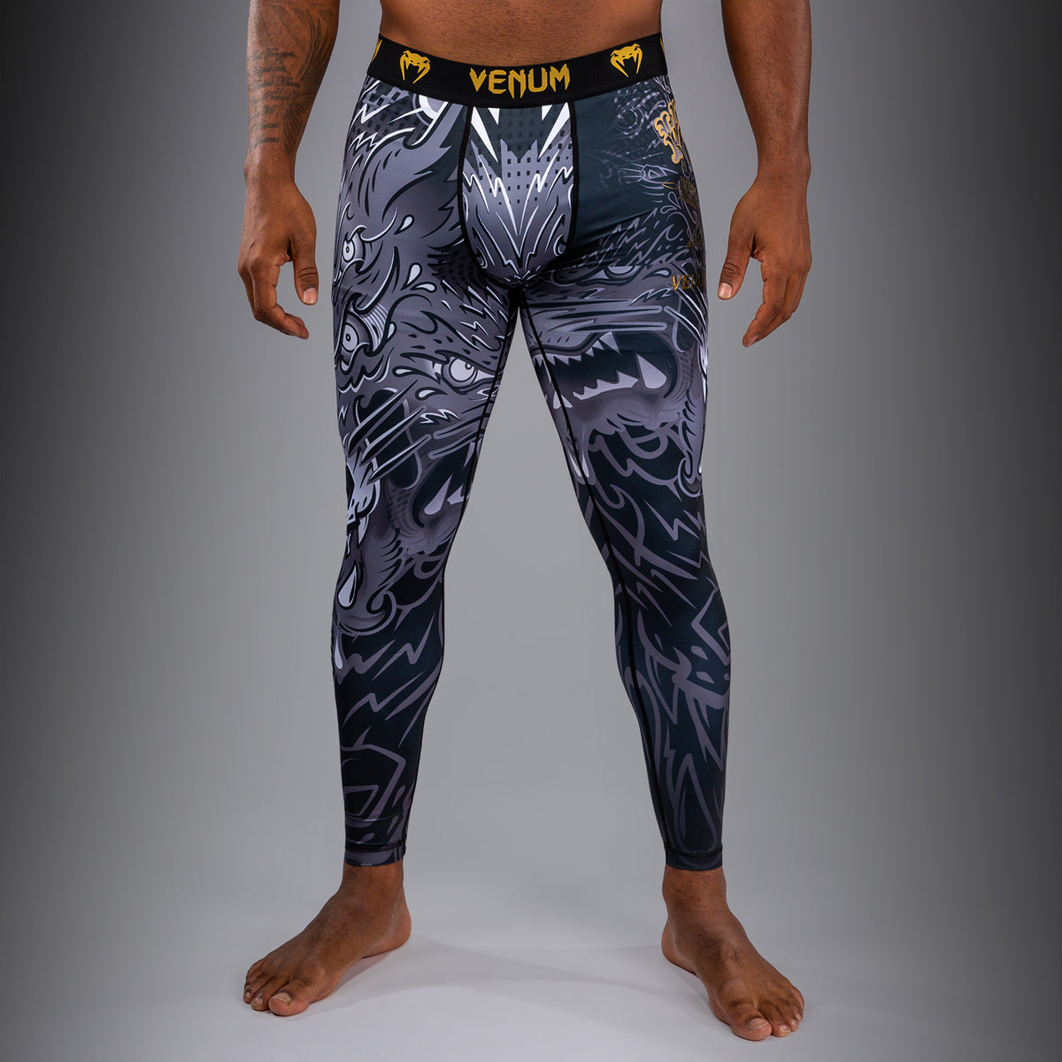 Pantalon de compression Venum Wolf Atak – Noir/Gris - product-type_Pantalons de Compression