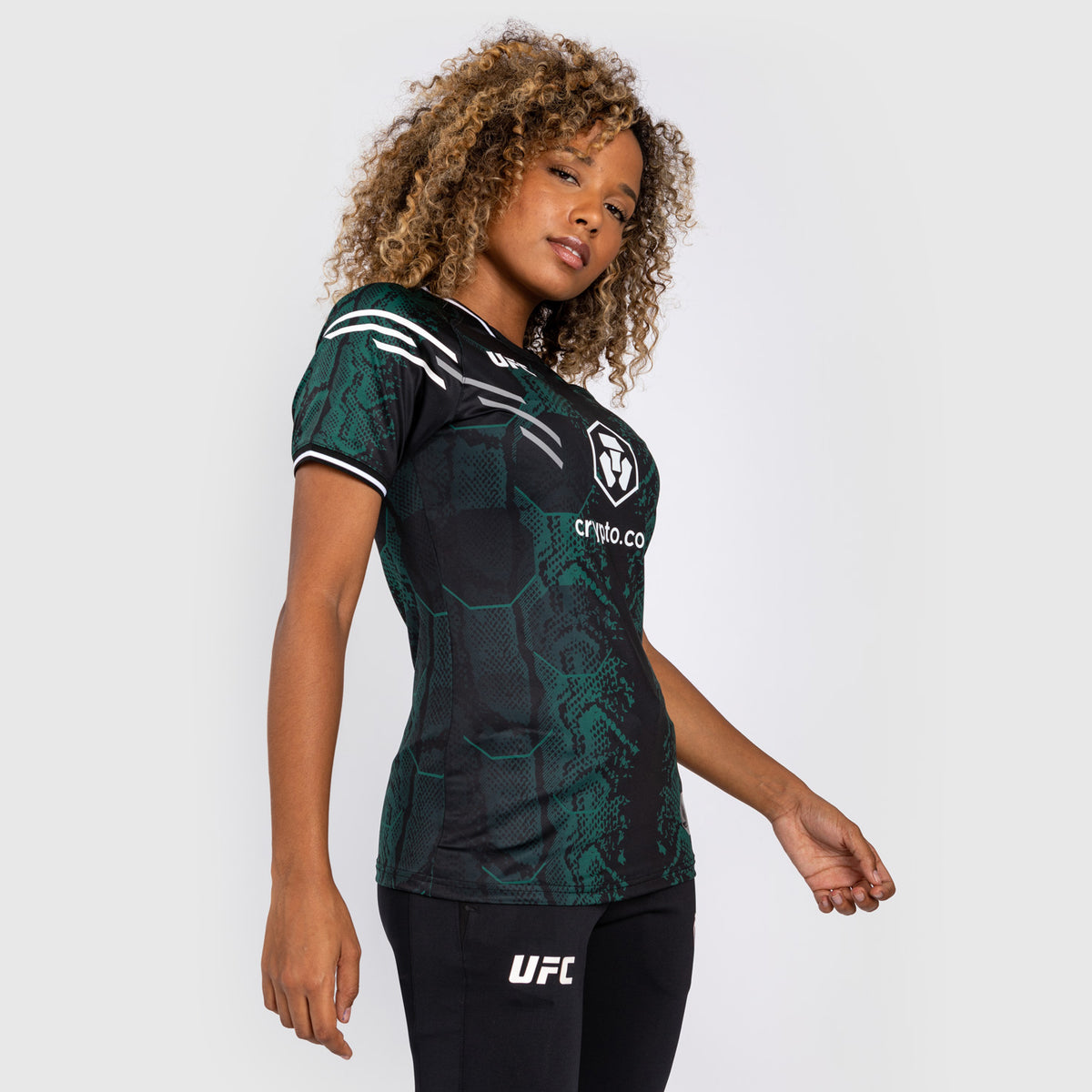 T-shirt Technique pour Femme UFC Adrenaline by Venum Authentic Fight Night - Emerald Edition - Vert/Noir - product-type_T-Shirts Dry Tech