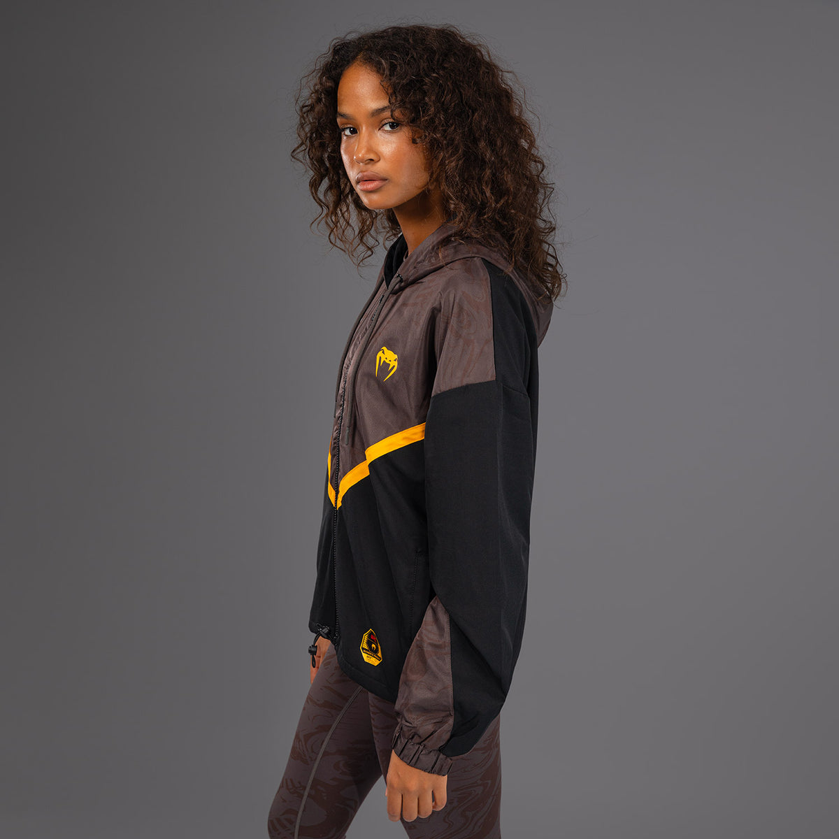 Veste à Capuche Zippé pour Femmes UFC Fusion by Venum Fight Week - Marron Terrestre - product-type_Vestes