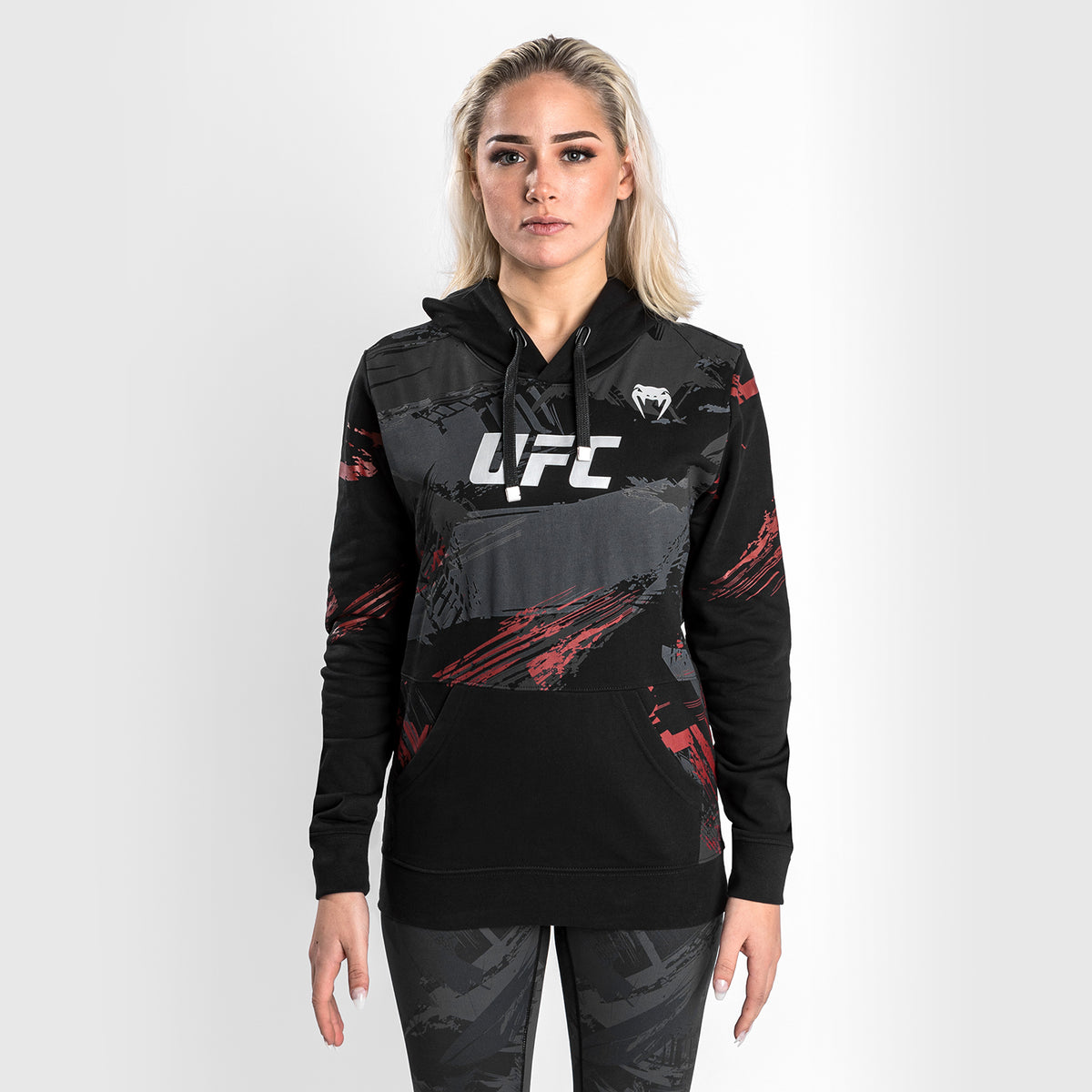Sweatshirt à capuche pour Femmes UFC Venum Authentic Fight Week 2.0 - Noir/Rouge - product-type_Sweatshirts