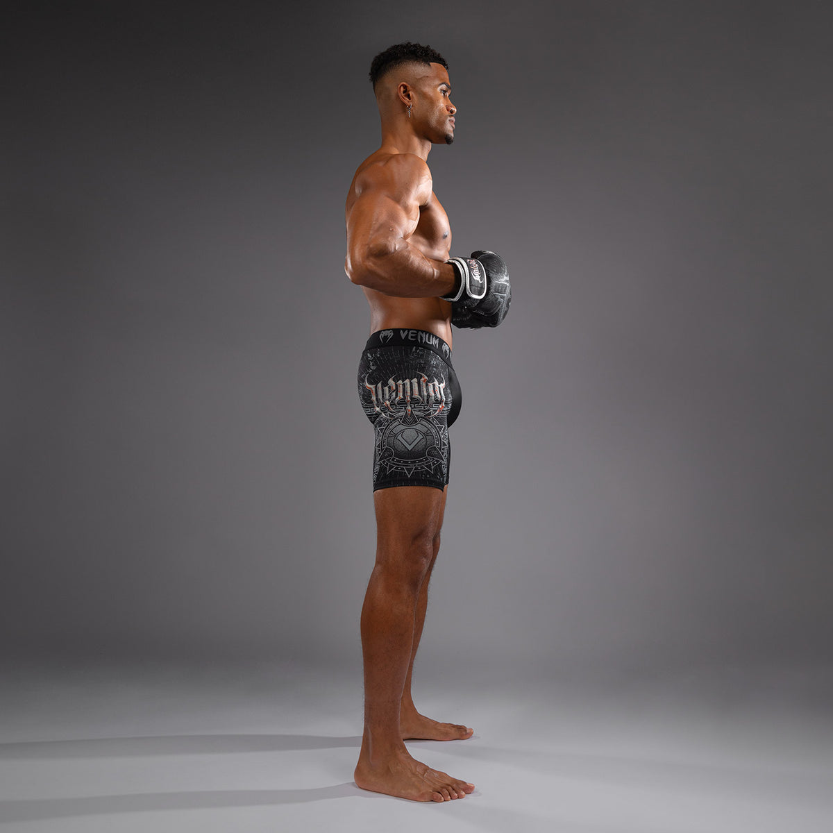 Short de compression pour Hommes Venum Gladiator 5.0 - Noir/Argent - product-type_Shorts de compression