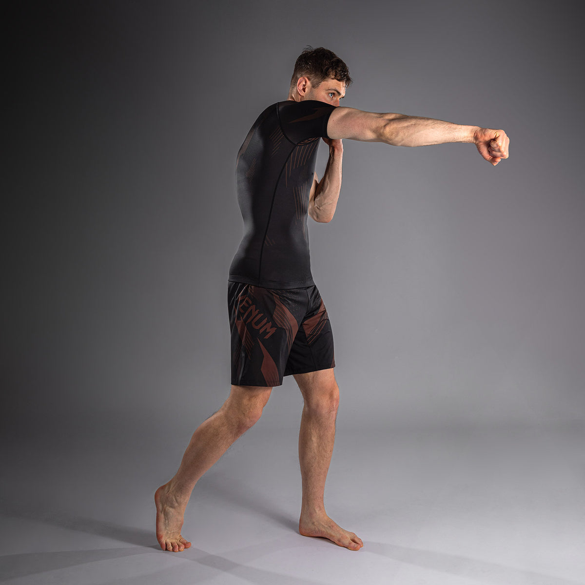 Rashguard à Manches Courtes Venum No-Gi 6.0 - Noir/Marron - product-type_T-Shirts de Compression