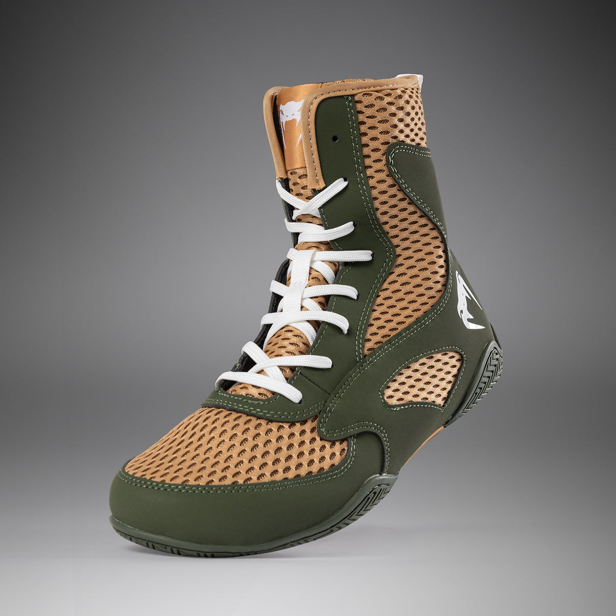 Chaussures de Boxe Venum Contender - Vert Militaire/Sable - product-type_Chaussures de boxe