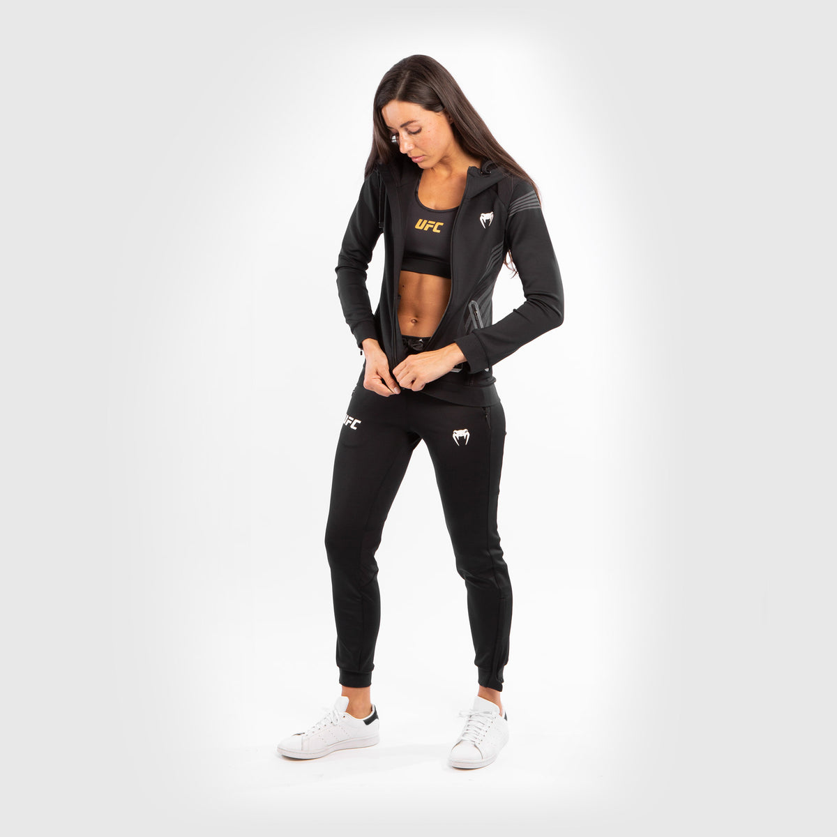 Sweatshirt à Capuche Femme Personnalisé UFC Venum Authentic Fight Night - Noir - product-type_Vestes