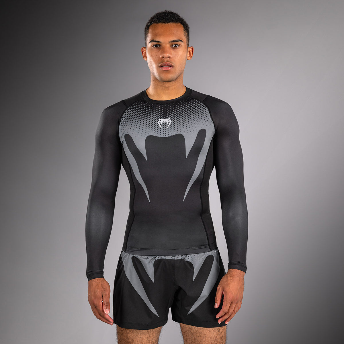 Rashguard Venum No Gi - Noir/Gris Argenté - product-type_T-Shirts de Compression