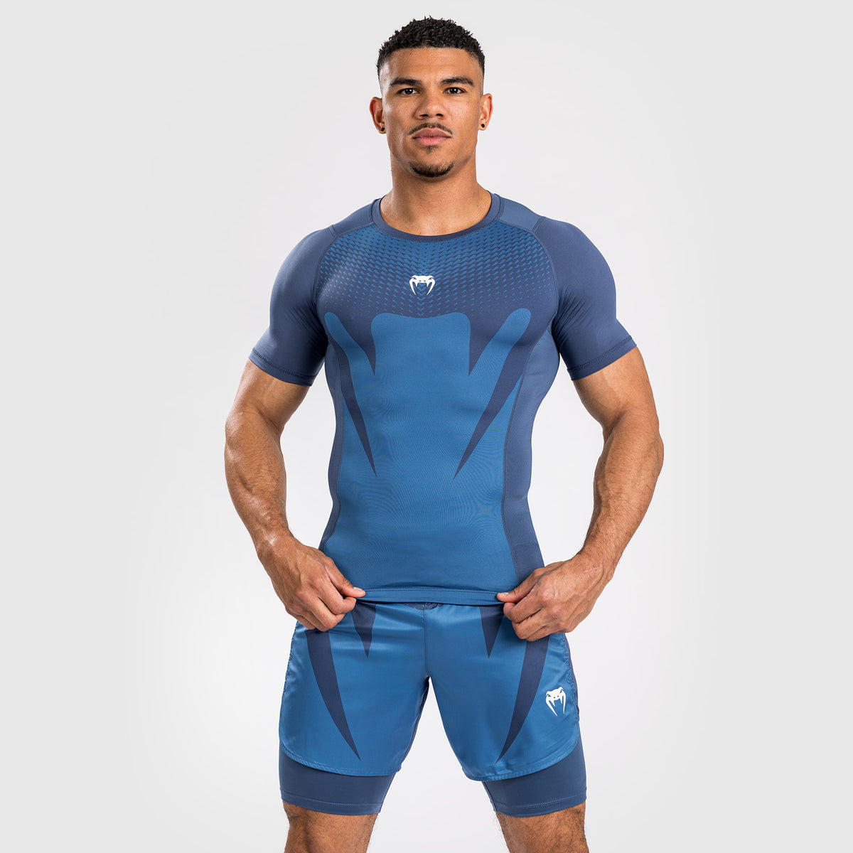 Rashguard à Manches courtes pour Hommes Venum Attack - Bleu marine - product-type_T-Shirts de Compression