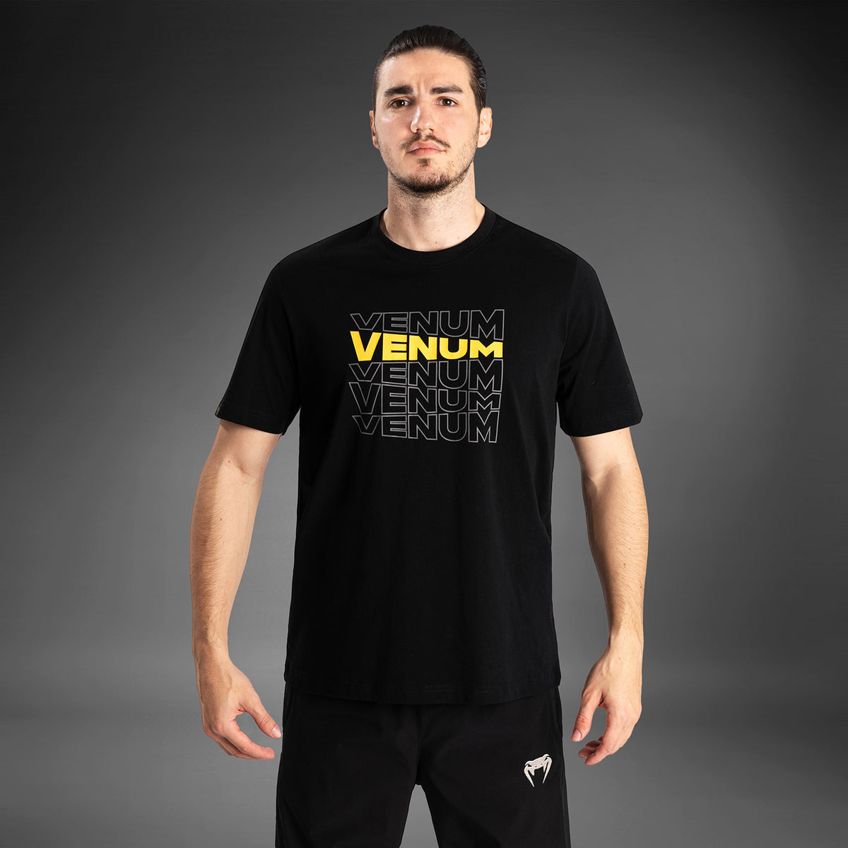 T-shirt à manches courtes pour Hommes Venum Vertigo - Noir/Jaune - product-type_T-Shirts