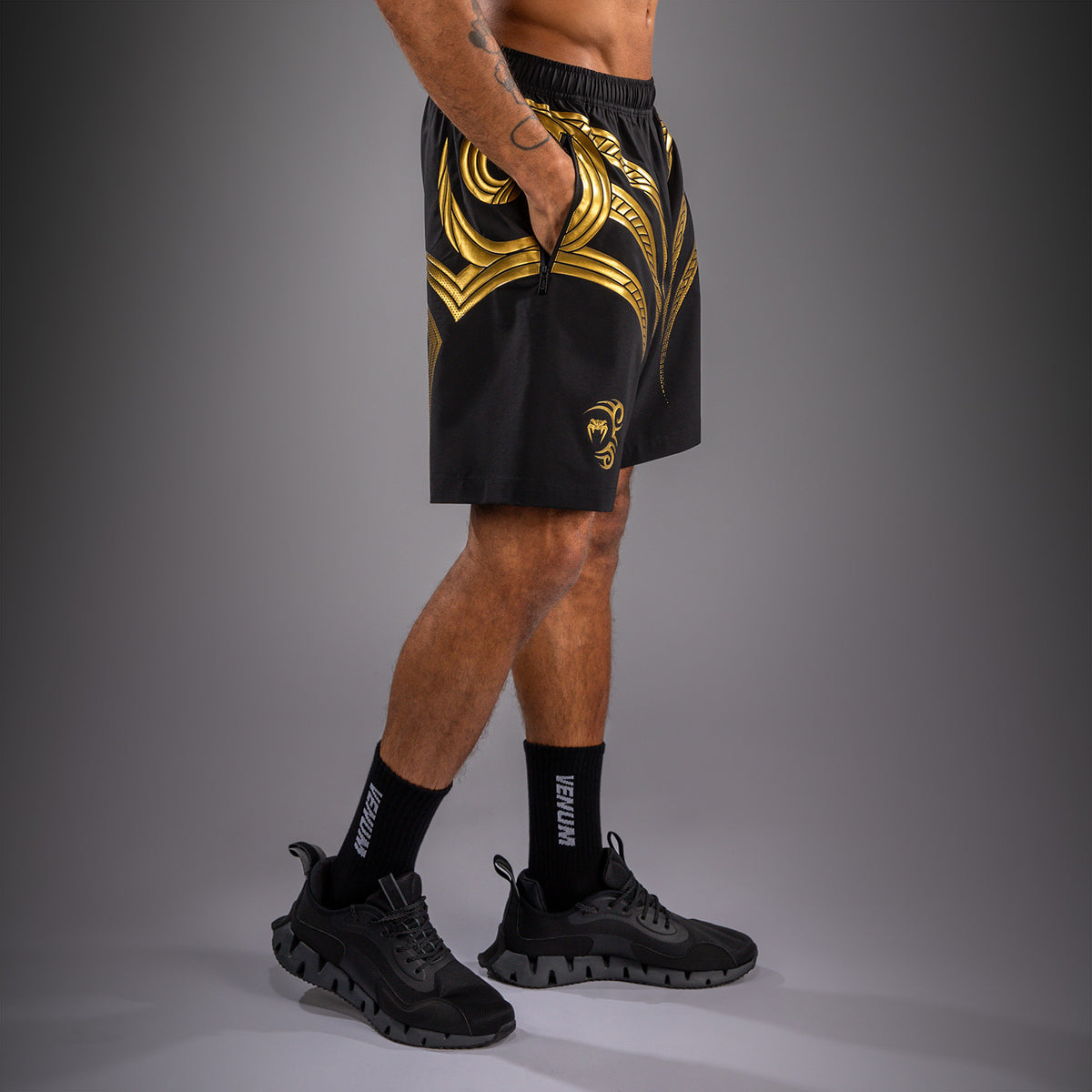 Short d’Entraînement Venum x Mike Tyson Tiger - Noir/Or - product-type_Shorts de training
