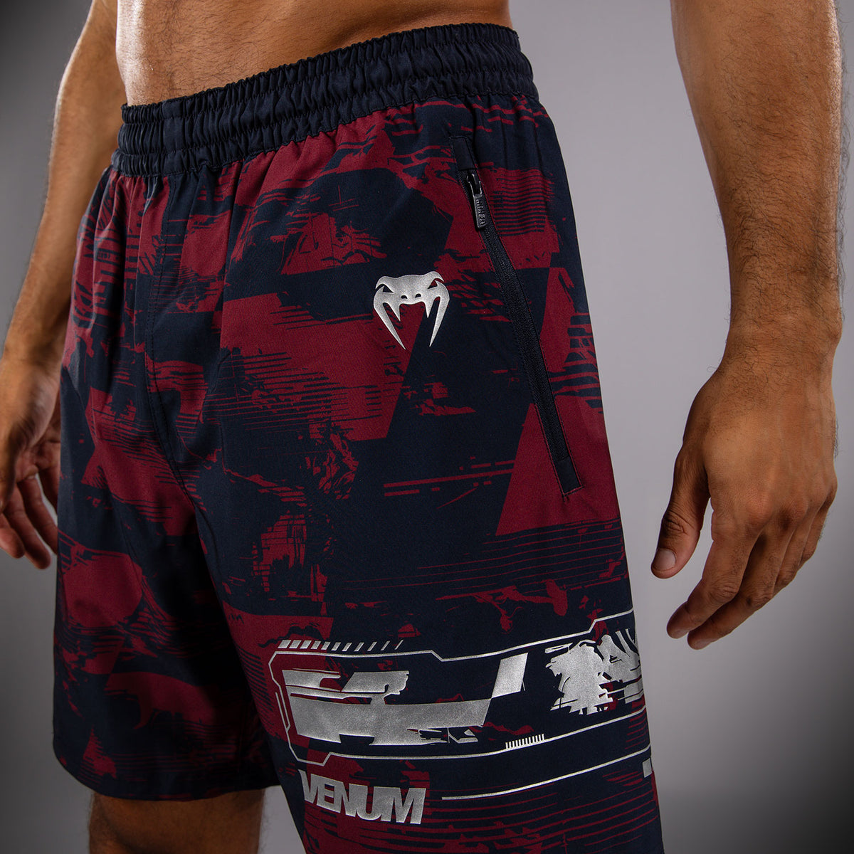 Short Performance Homme UFC Zenith by Venum Authentic Fight Week - Bleu marine/Bordeaux/Argent - product-type_Shorts de training