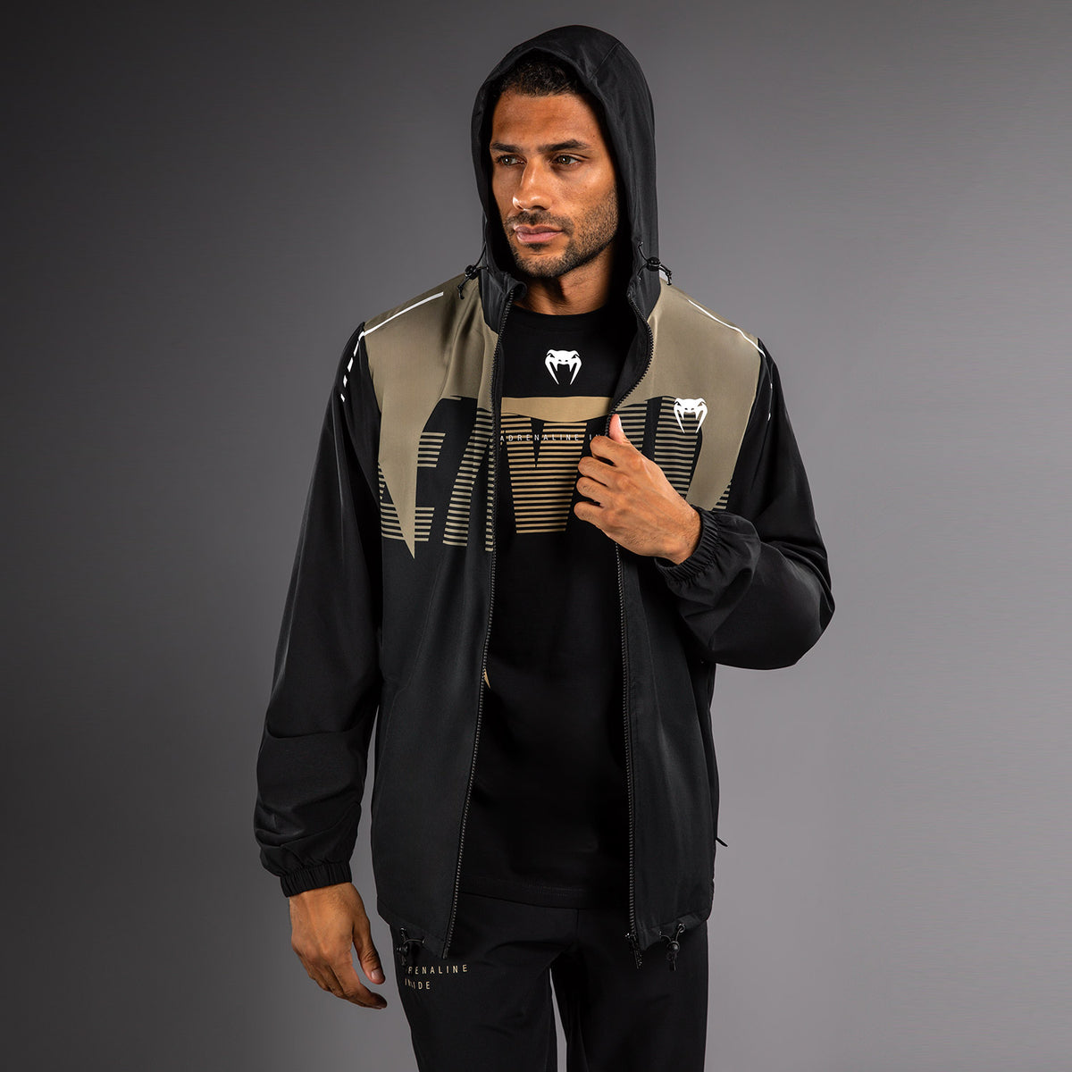 Veste de Survêtement Venum Adrenaline – Noir/Sable - product-type_Vestes