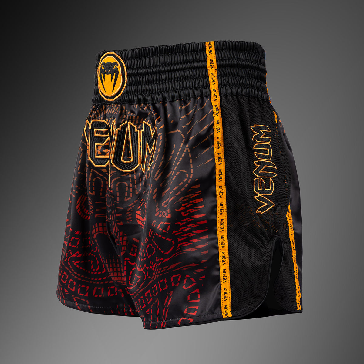Short de Muay Thaï Venum Quetzal Fury - Noir/Rouge Fury/Mandarine - product-type_Shorts de Muay Thai