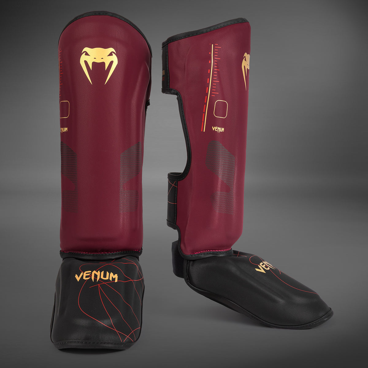 Protège-Tibias Venum Tactical XT- Noir/Bordeaux/Or - product-type_Protège-tibias