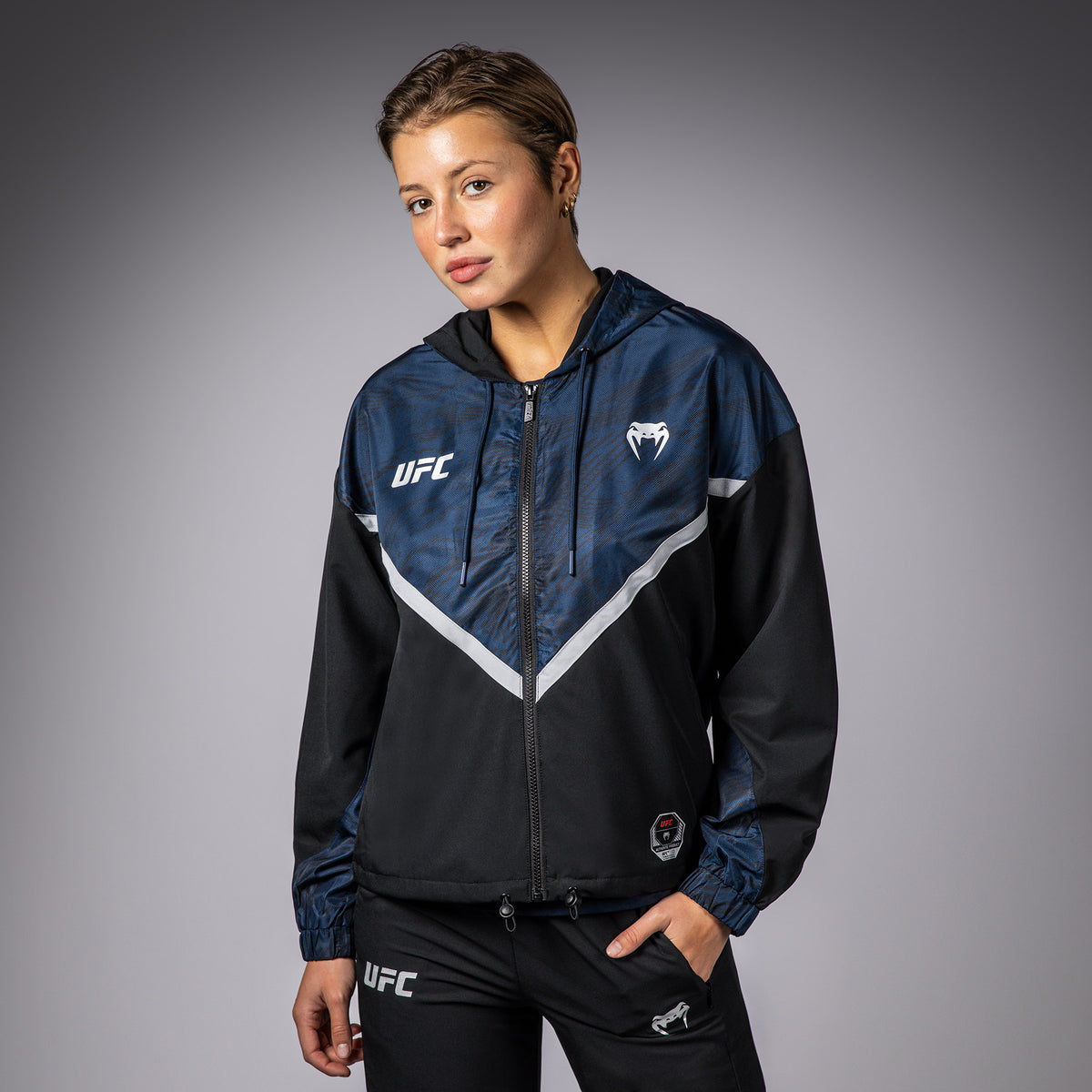 Veste à Capuche Zippé pour Femmes UFC Fusion by Venum Fight Week - Bleu Océanique - product-type_Vestes