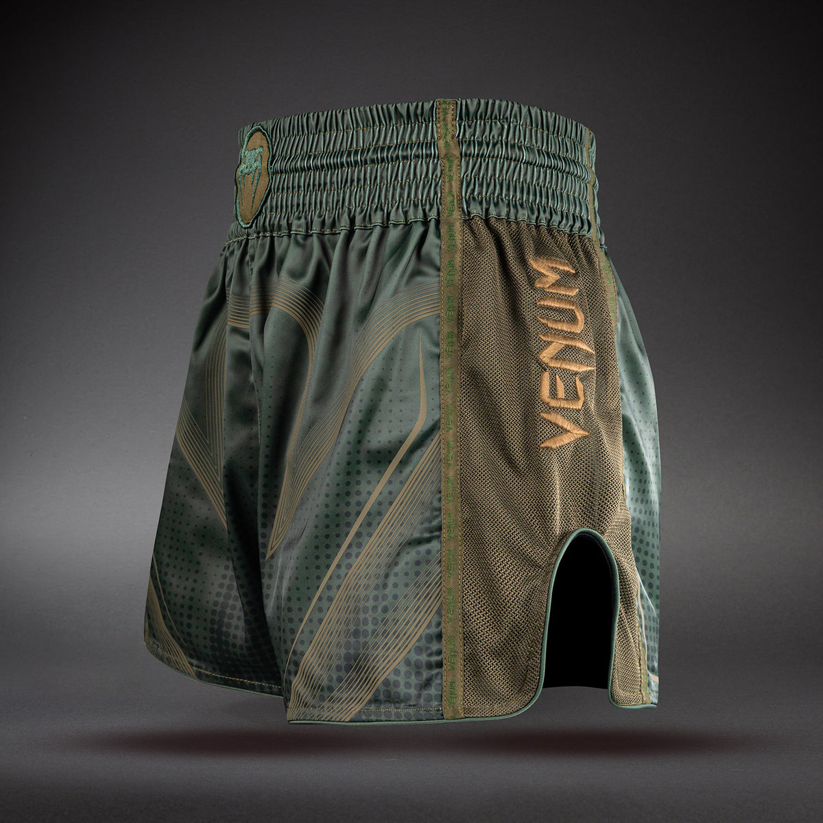 Short de Muay Thaï Venum Stealth – Kaki/Vert Foncé - product-type_Shorts de Muay Thai