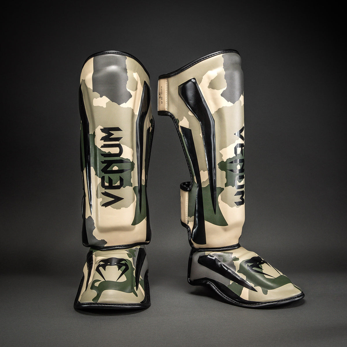 Protège-tibias Venum Elite Camo - Kaki/Blanc Cassé - product-type_Protège-tibias