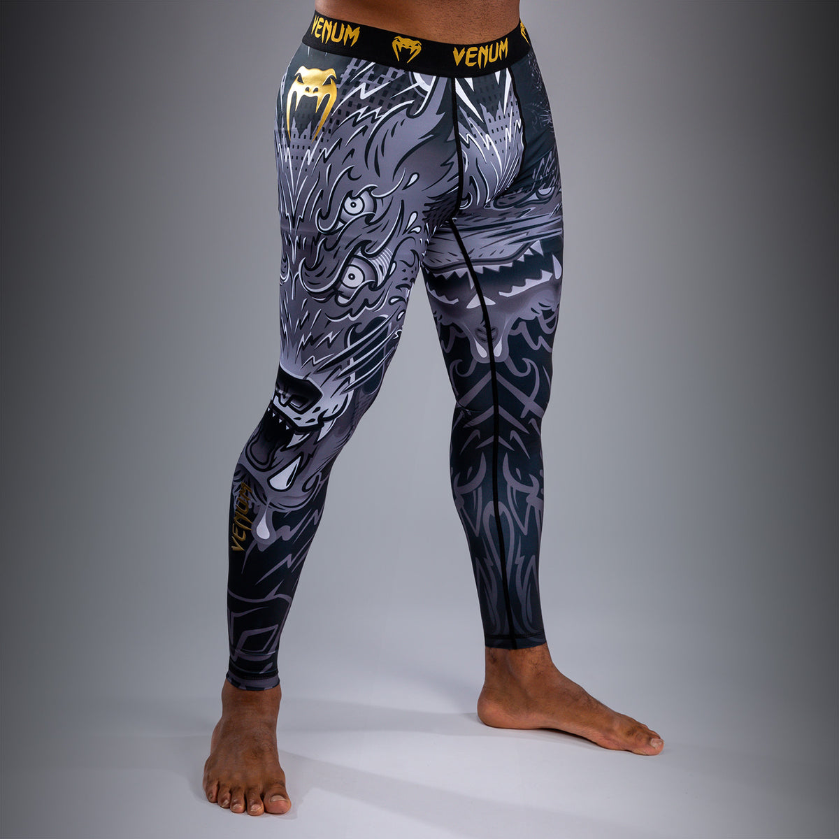 Pantalon de compression Venum Wolf Atak – Noir/Gris - product-type_Pantalons de Compression