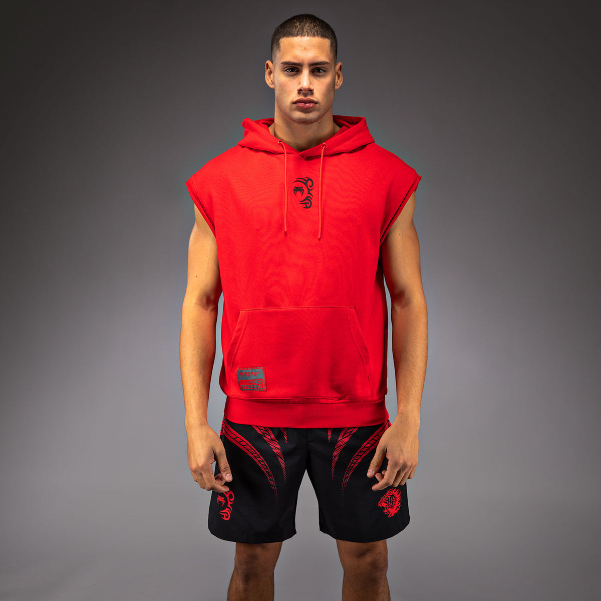 Sweat à capuche sans manches Venum x Mike Tyson Tiger - Rouge Intense/Noir Profond - product-type_Sweatshirts