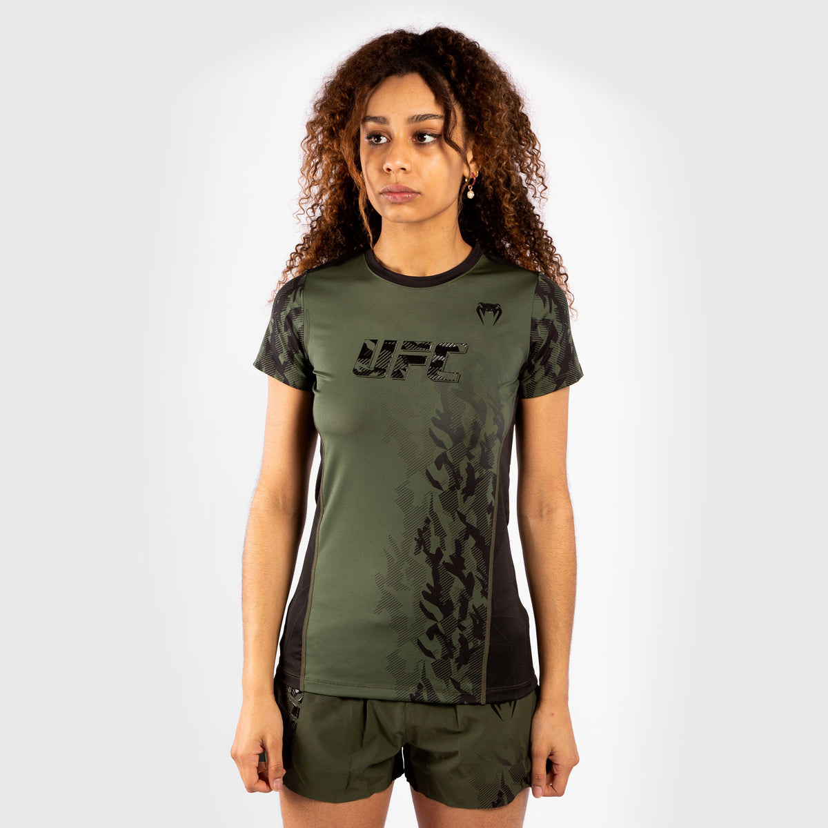 T-shirt Performance à Manches Courtes Femme Venum UFC Authentic Fight Week – Kaki - product-type_T-Shirts Dry Tech