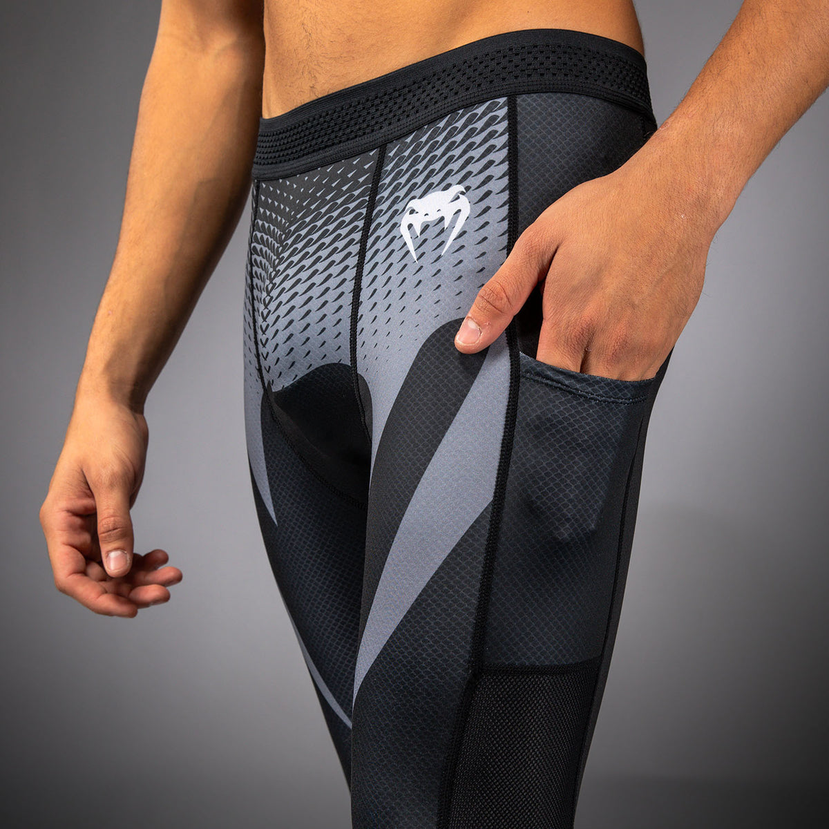 Pantalon de Compression Venum No Gi - Noir/Gris Argenté - product-type_Pantalons de Compression