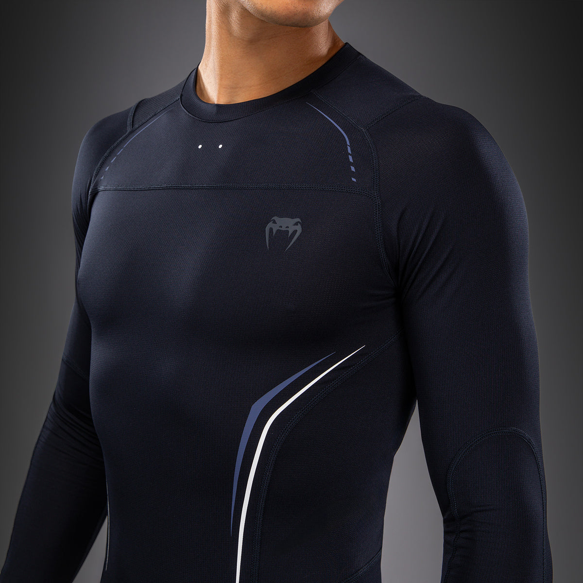 Rashguard à Manches Longues Venum G-Core - Bleu Marine/Blanc - product-type_T-Shirts de Compression