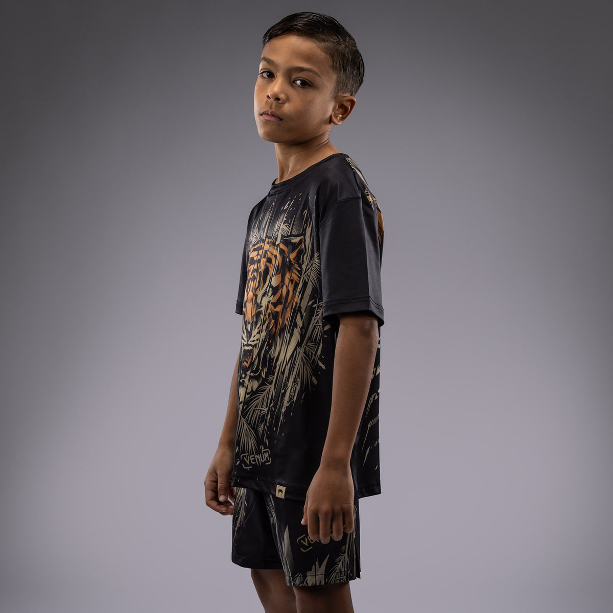 T-Shirt Dry-Tech Venum Tiger pour Enfants - Noir/Orange Néon - product-type_T-Shirts Dry Tech
