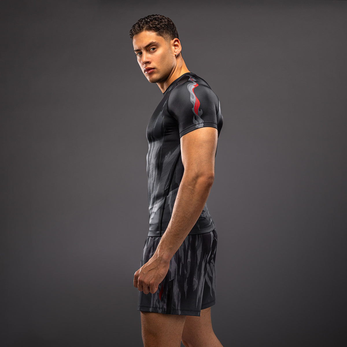 Rashguard à Manches Courtes Venum Demon - Noir/Gris - product-type_T-Shirts de Compression
