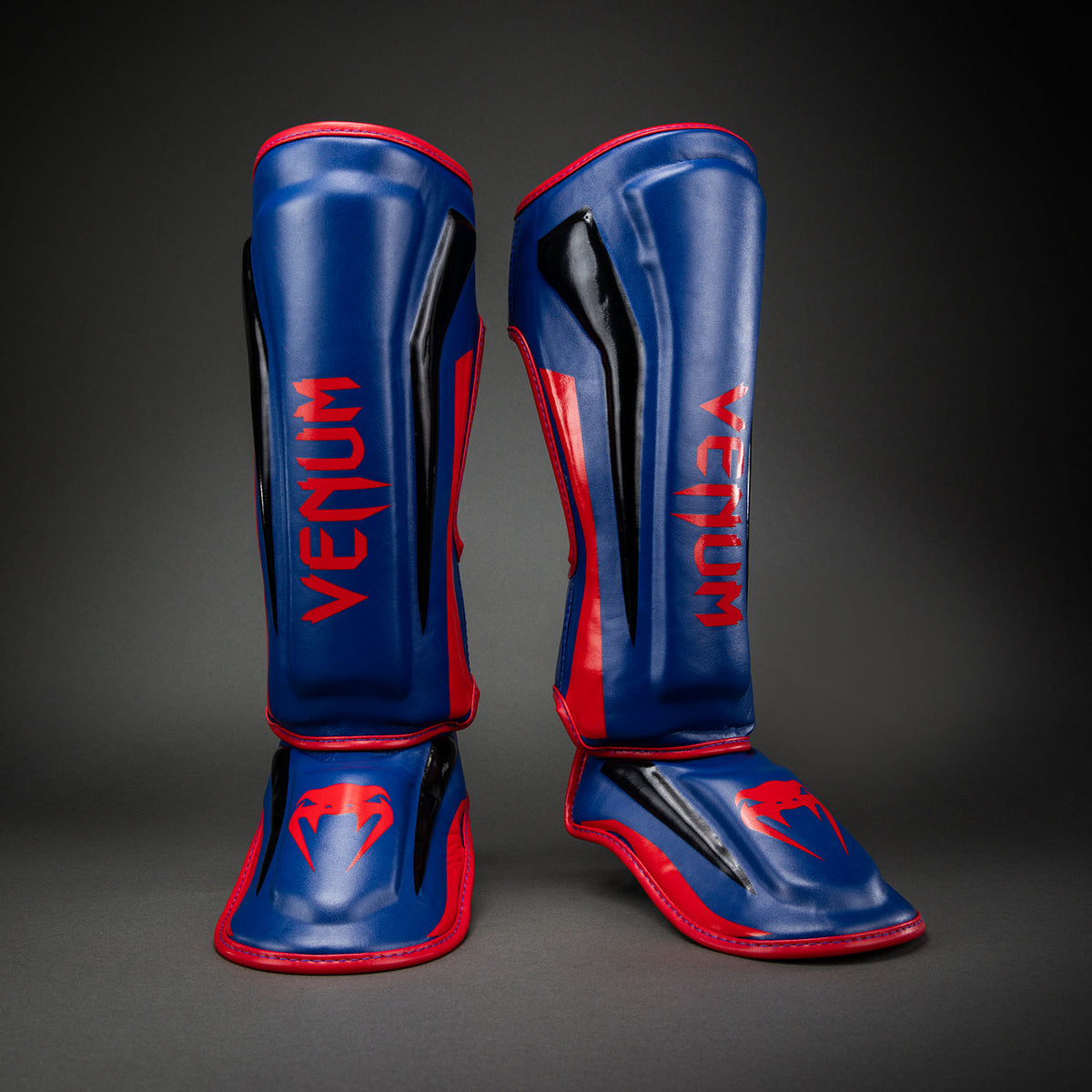Protège-tibias Venum Elite - Bleu foncé/Rouge - product-type_Protège-tibias